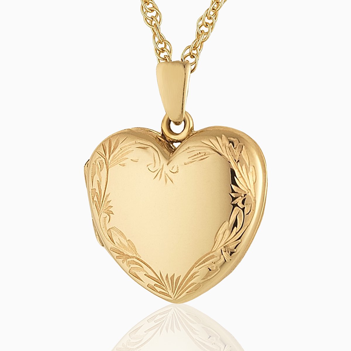 Product title: Hand Engraved Gold Foliate Border Locket, product type: Locket
