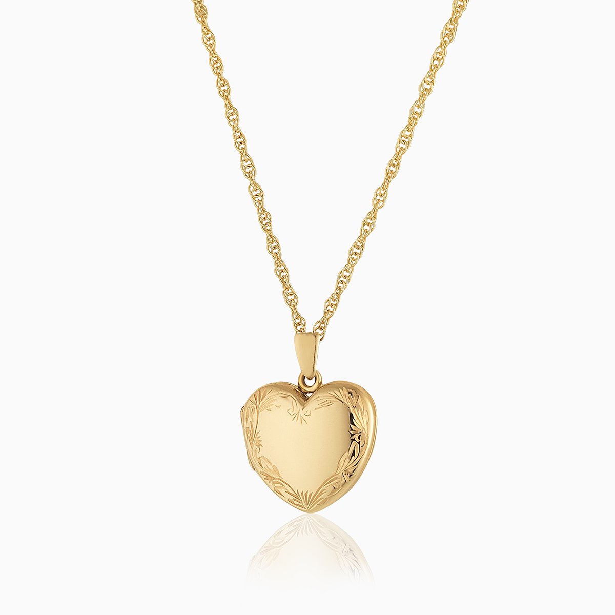 Product title: Hand Engraved Gold Foliate Border Locket, product type: Locket