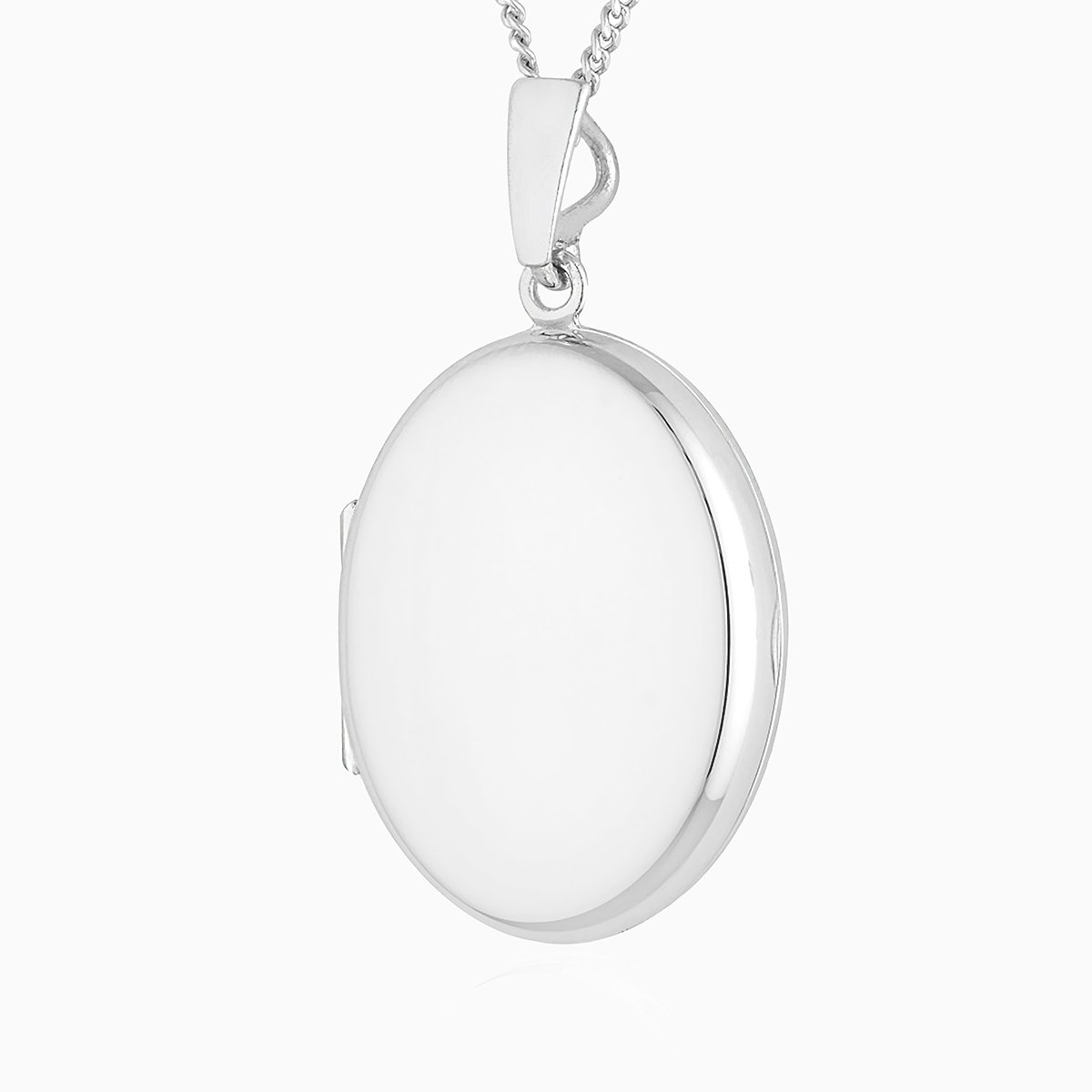 Product title: Hand Polished White Gold Oval 26 mm, product type: Locket