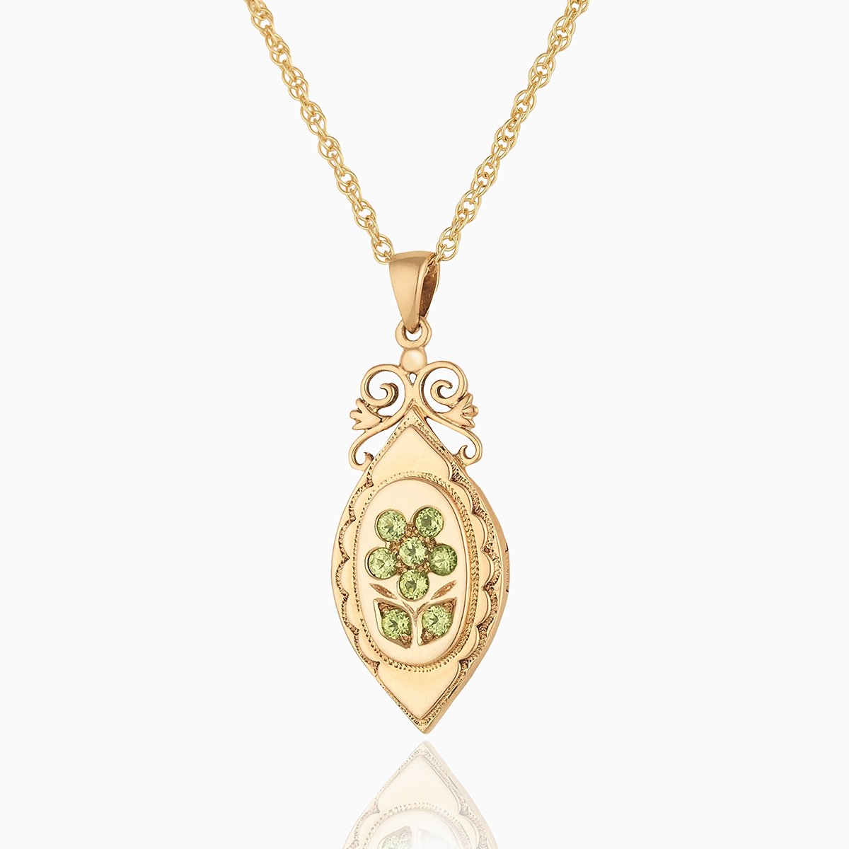 Product title: Peridot Vintage Style Locket, product type: Locket