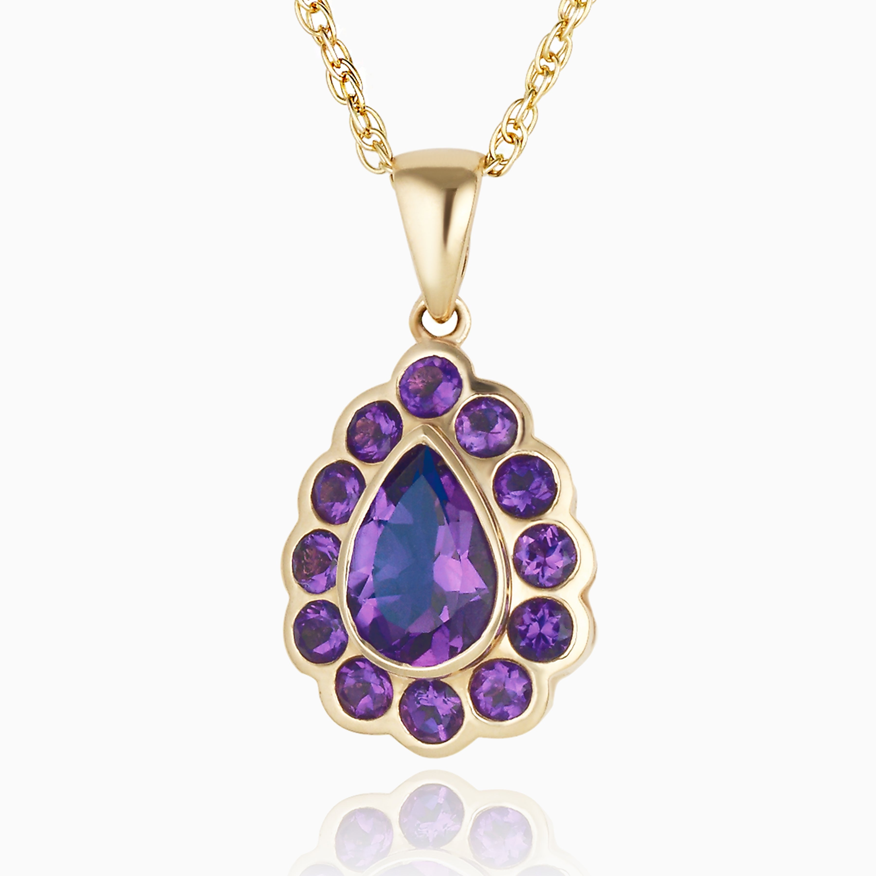 Product title: Amethyst Teardrop Jewelled Locket, product type: Locket