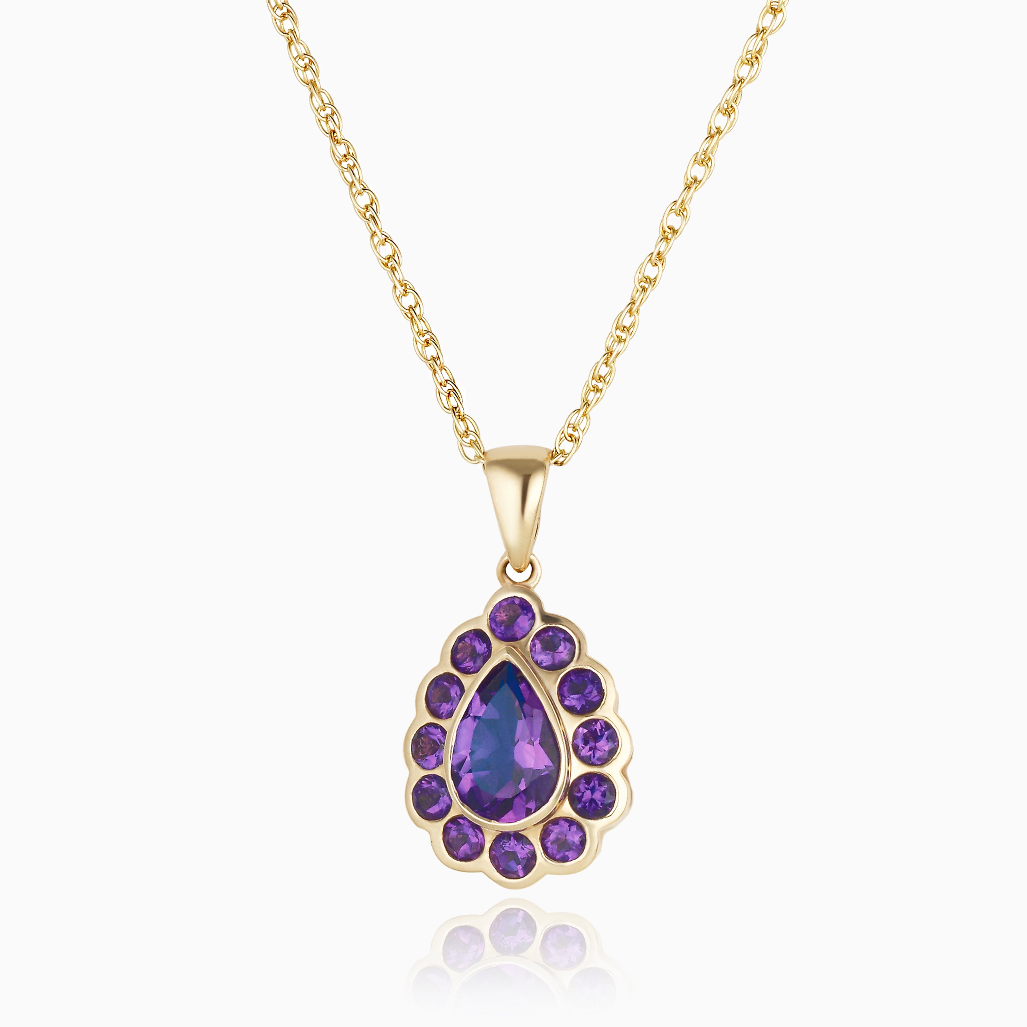 Product title: Amethyst Teardrop Jewelled Locket, product type: Locket