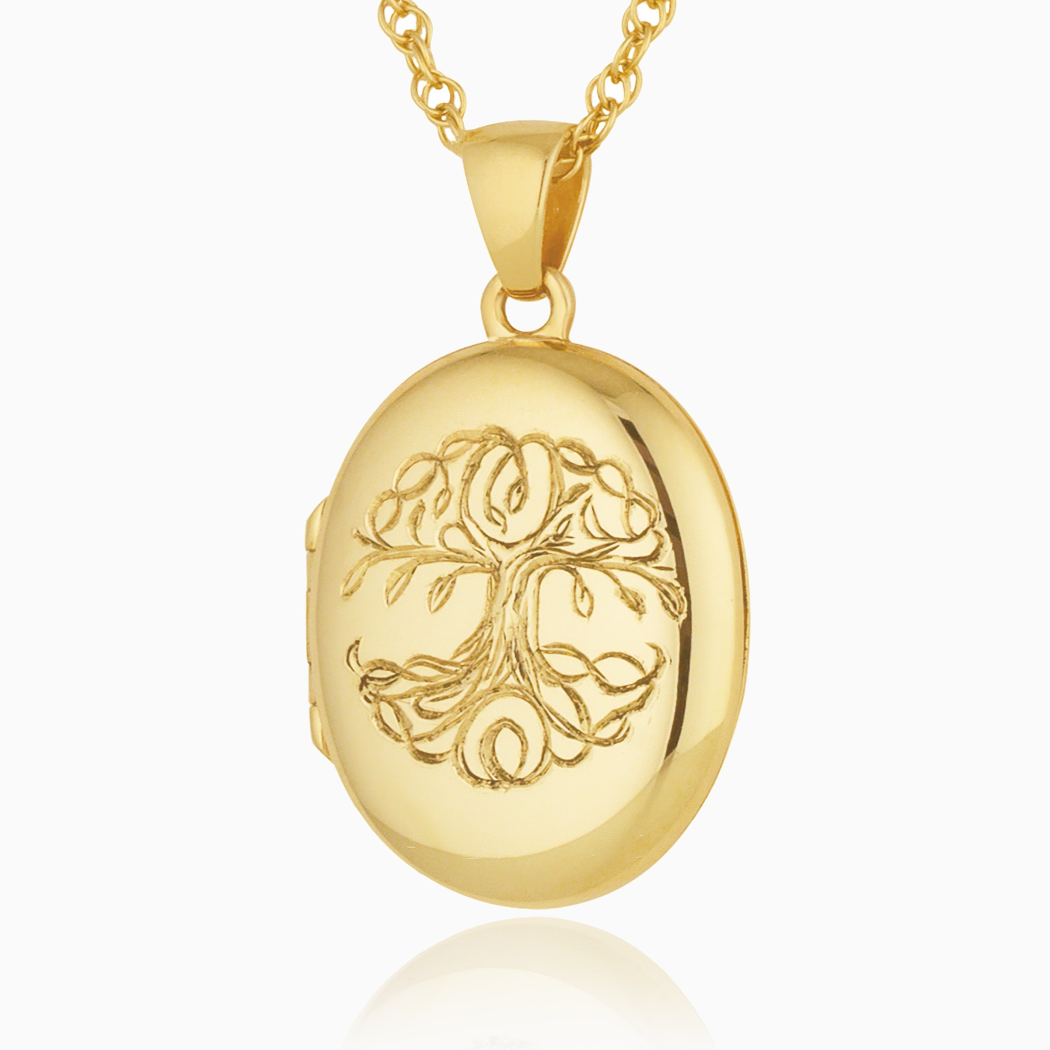 Product title: Tree of Life 4-Photo Gold Locket, product type: Locket