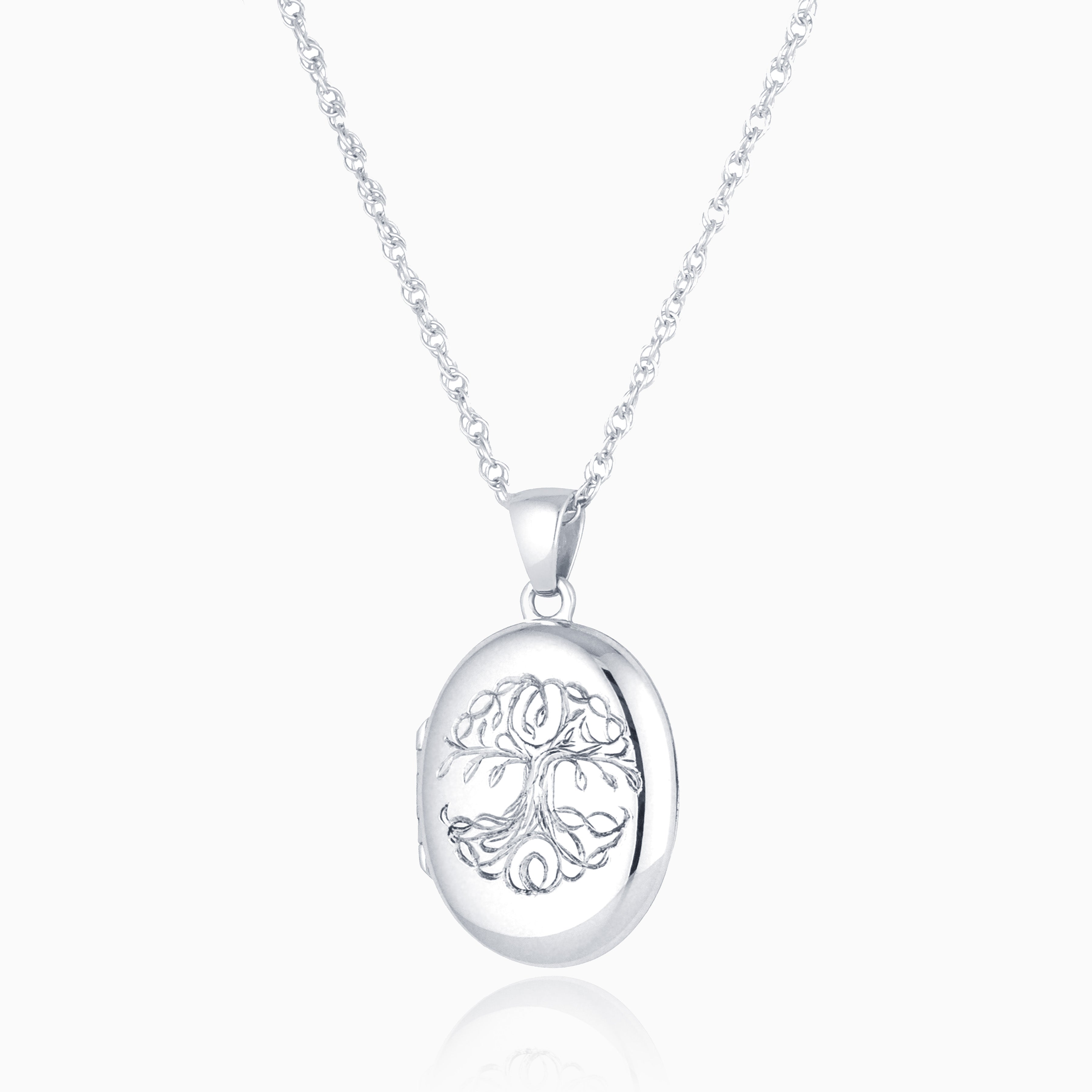 Product title: White Gold Tree of Life 4-Photo Locket, product type: Locket