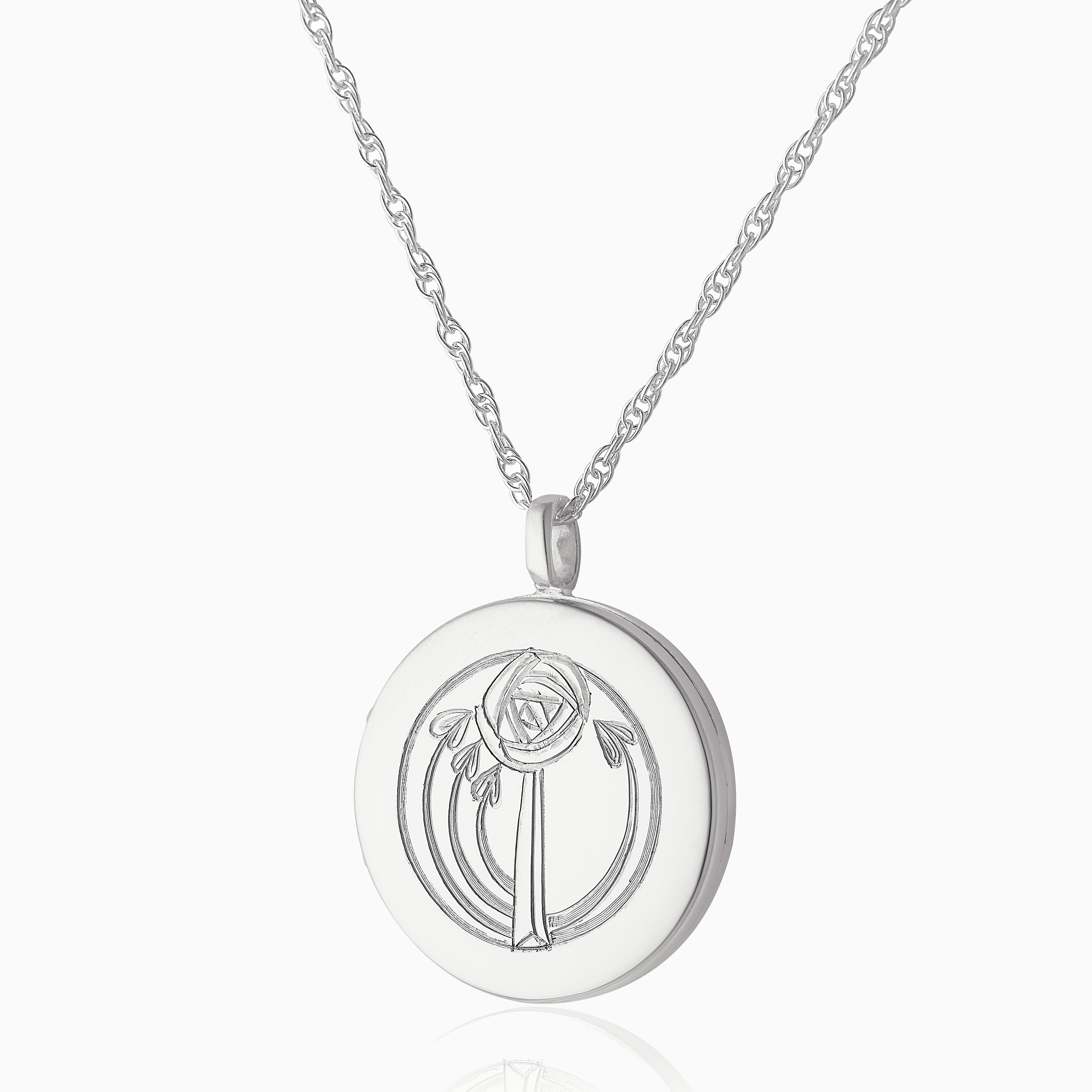 Product title: Large Round Art Nouveau Rose Locket, product type: