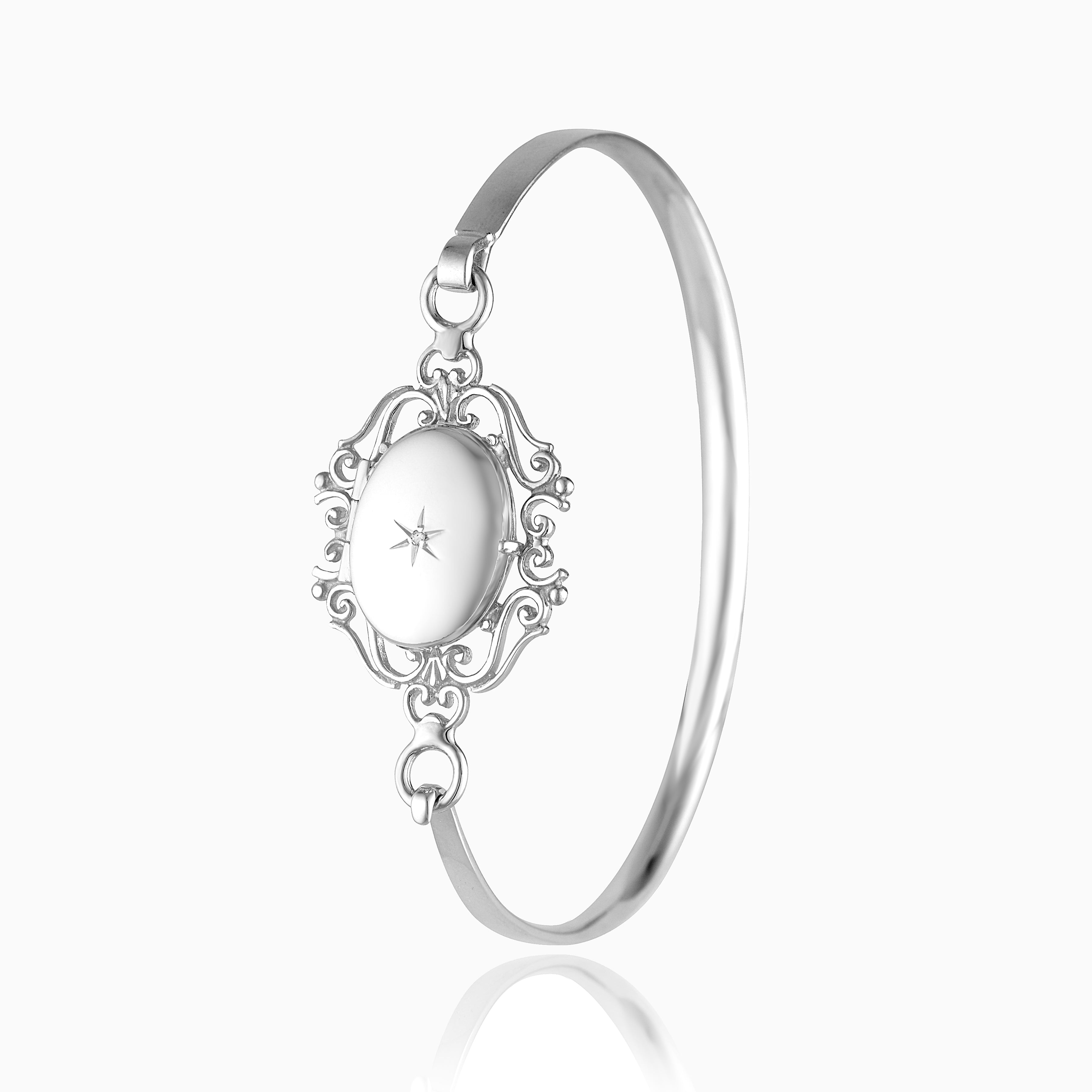 Product title: Vintage Diamond Locket Bangle, product type: Locket