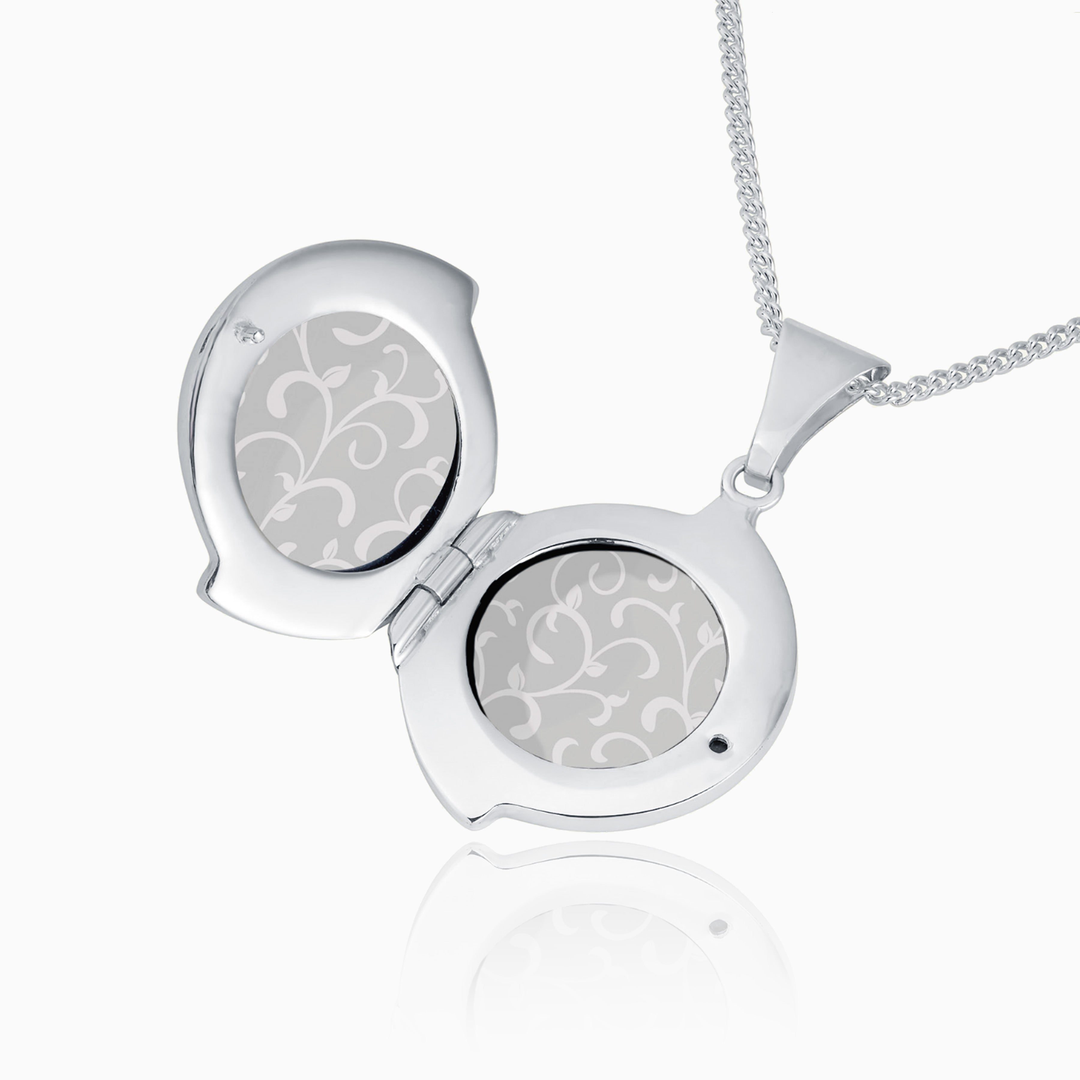 Product title: Contemporary White Gold Citrine Locket, product type: Locket