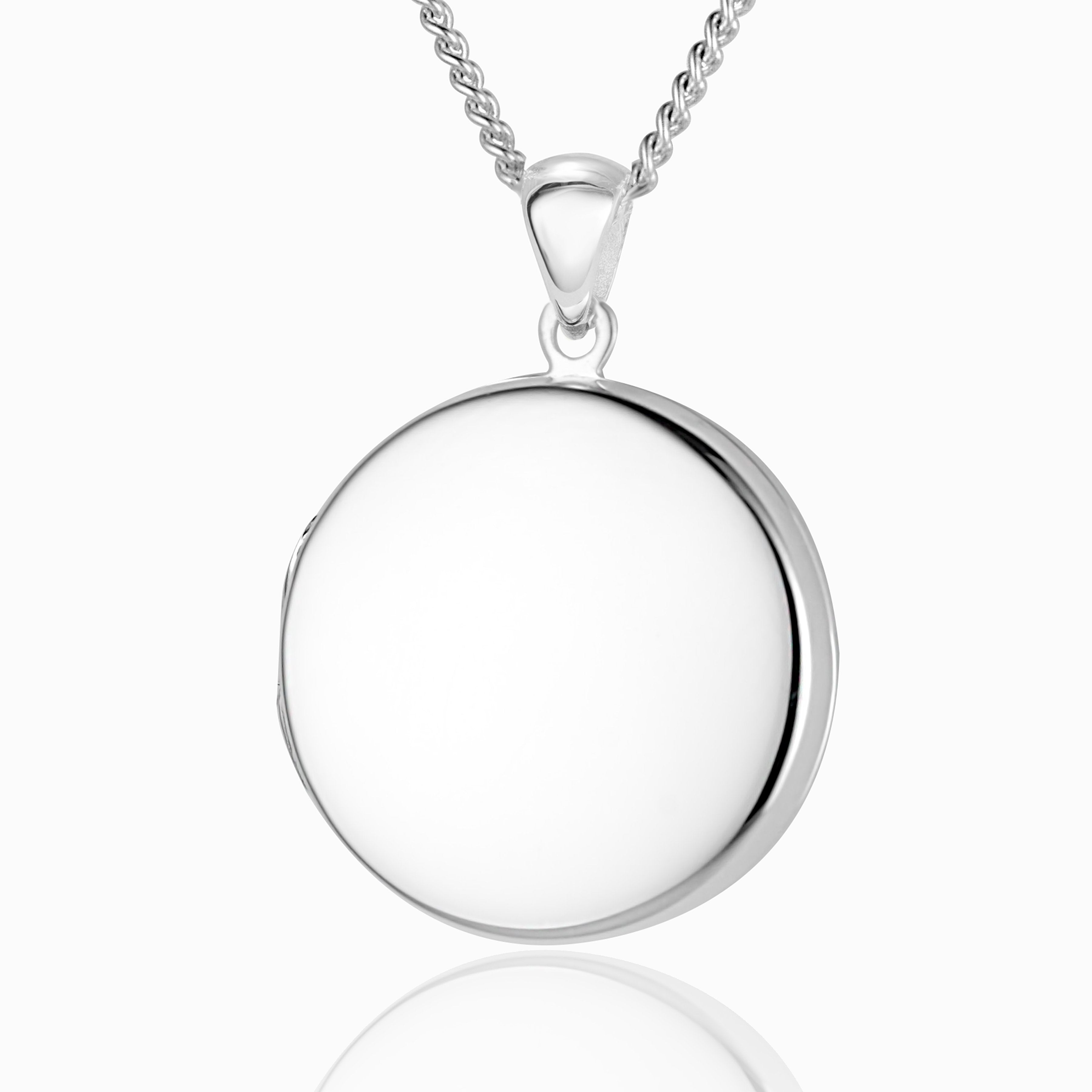 Product title: Silver Plain Round Locket, product type: Locket