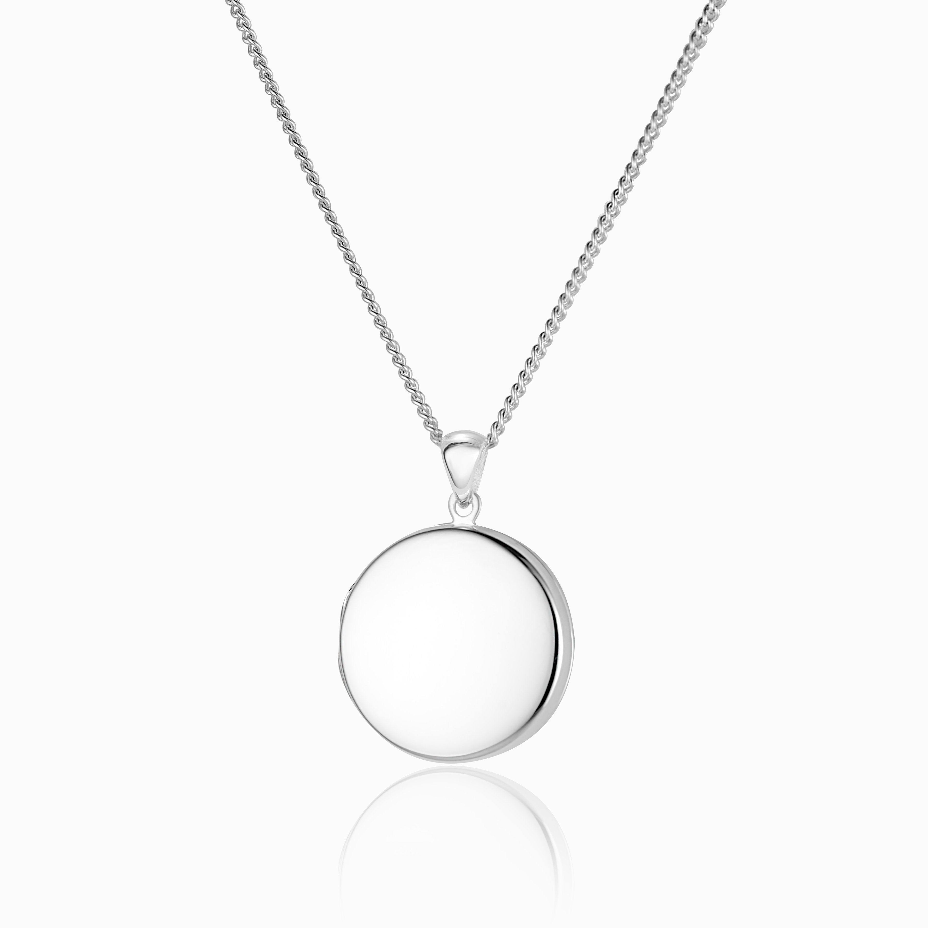 Product title: Silver Plain Round Locket, product type: Locket