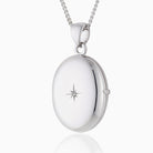 Product title: Dainty Silver 4-Photo Diamond Locket, product type: Locket