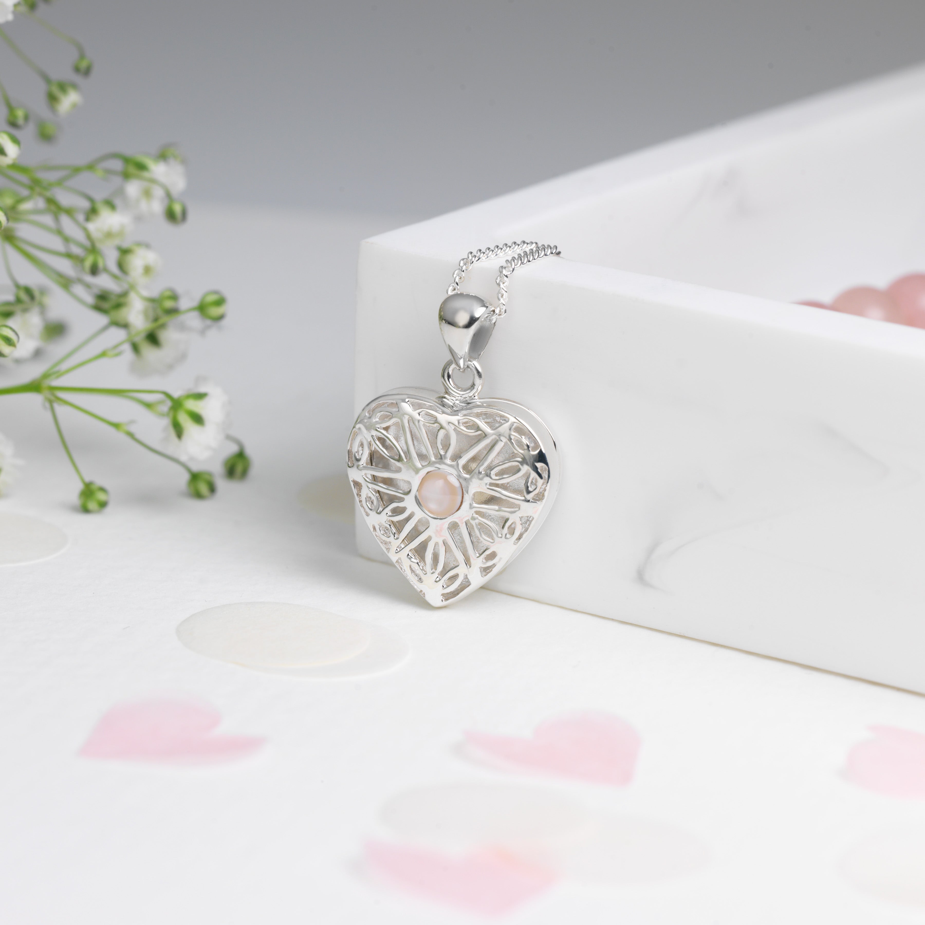 Product title: Petite Pink Filigree Locket, product type: Locket