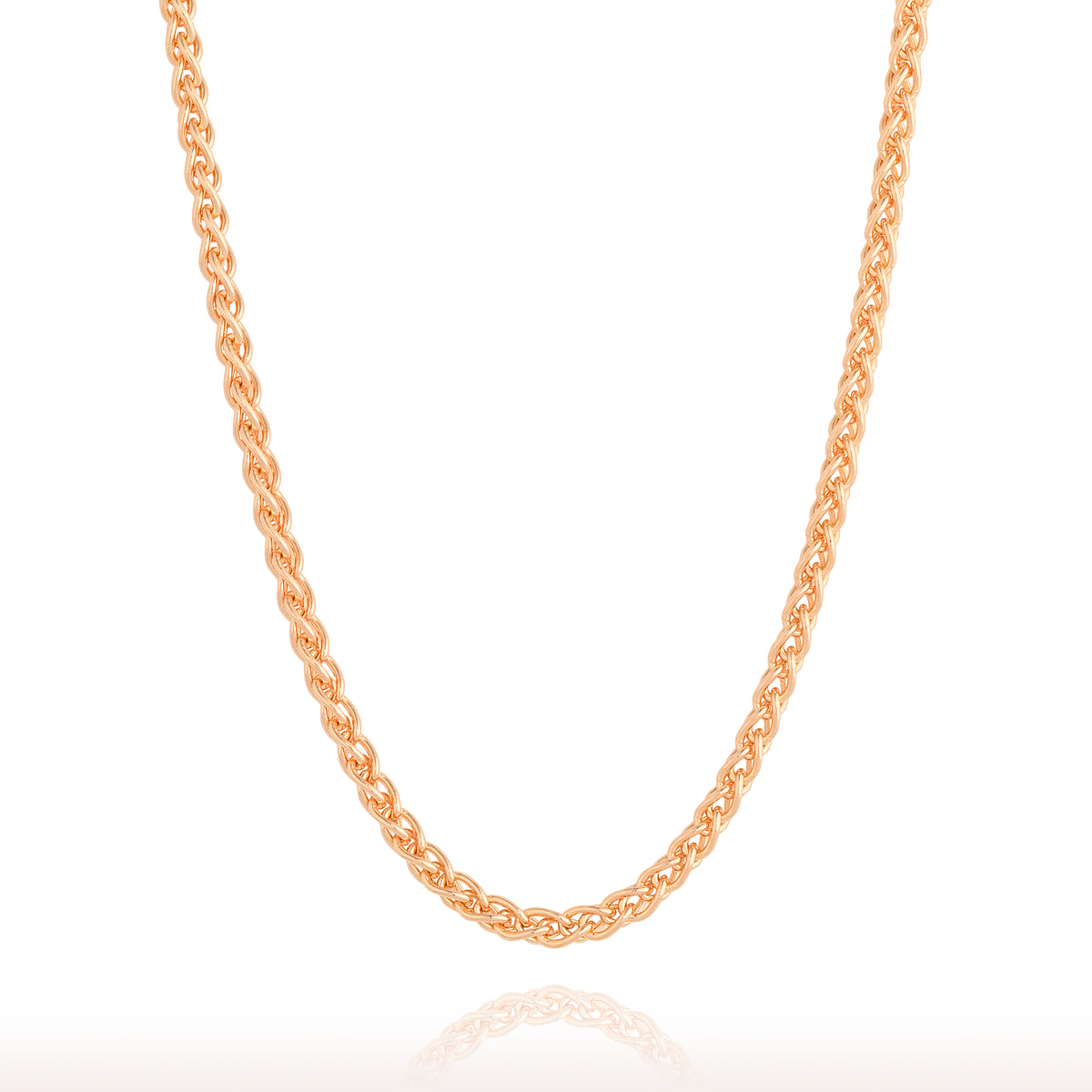 18 ct Rose Gold Spiga Chain 1.7 mm wide