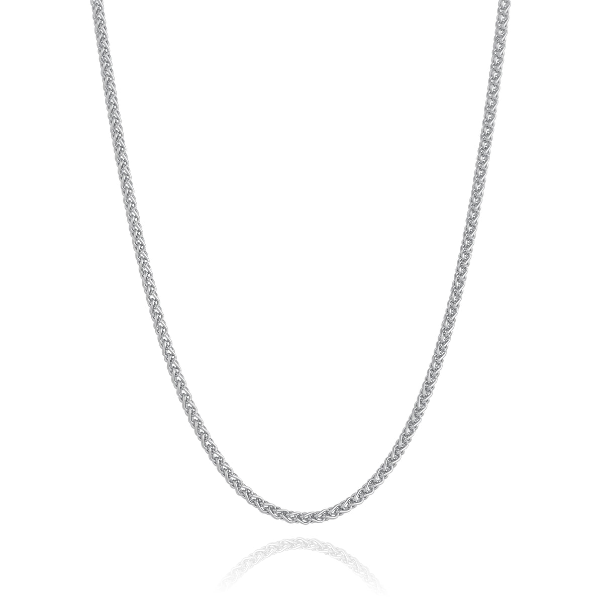 9 ct White Gold Spiga Chain 1.1 mm wide
