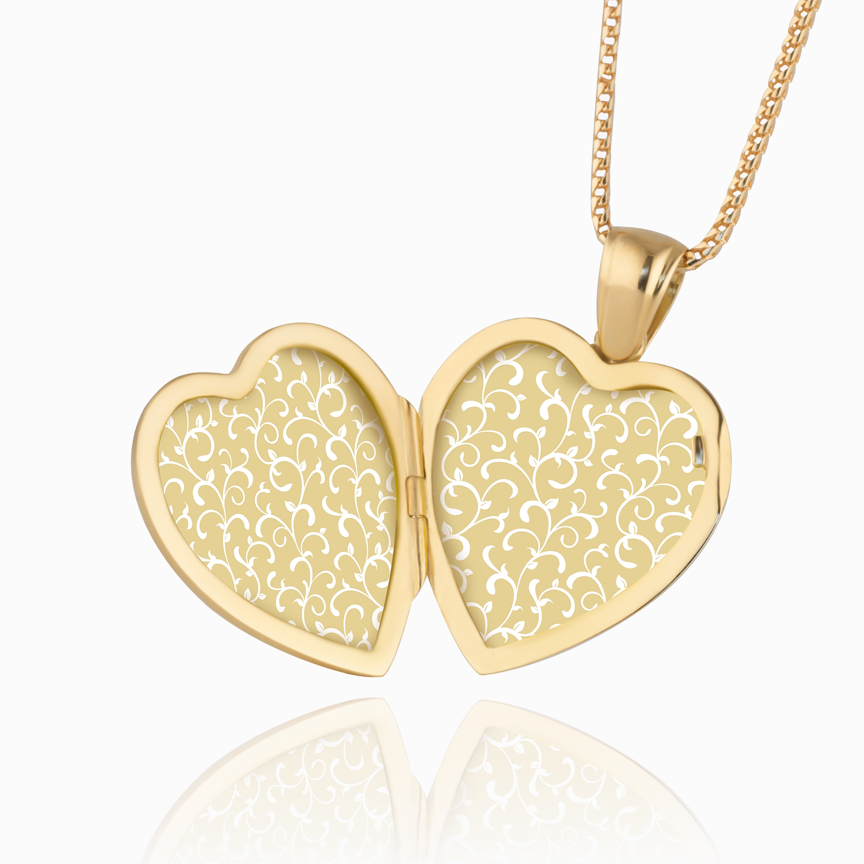 Product title: 18 ct Classic Floral Diamond Gold Locket 22 mm, product type: Locket