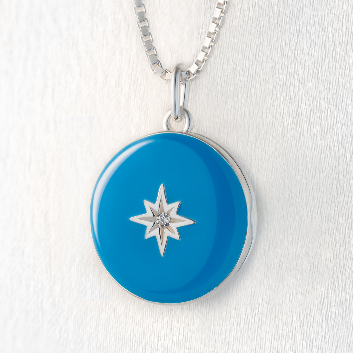 Sky Blue Star Locket