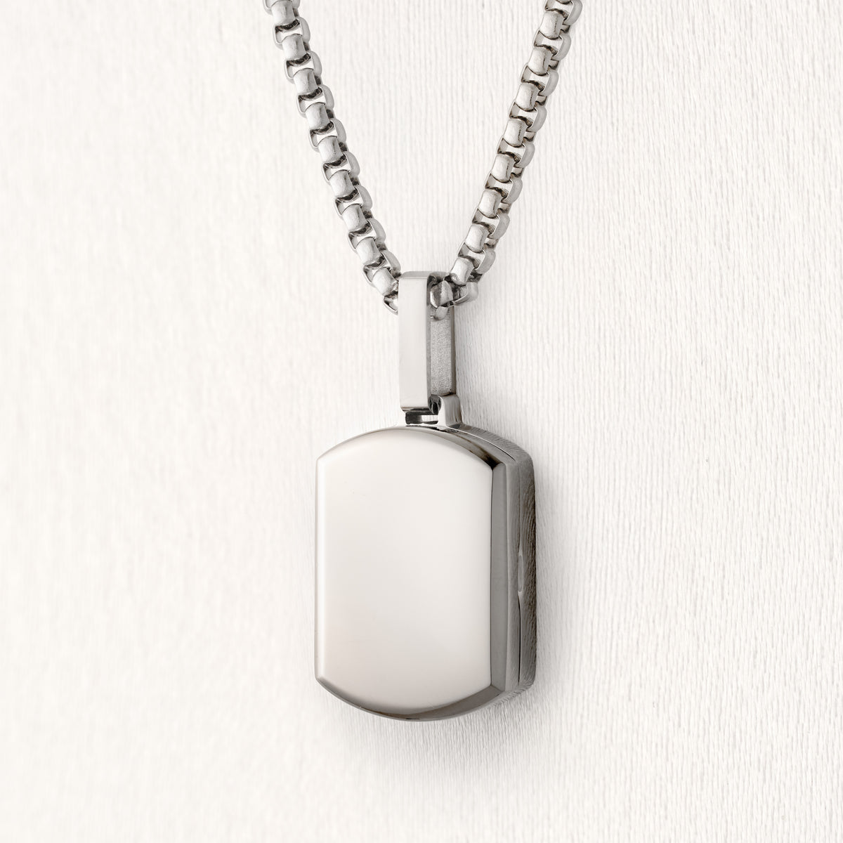 Small Plain Stainless Steel Men's Locket
