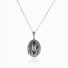Product title: Amethyst and Onyx Locket, product type: Locket