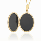 Product title: Hand Polished Gold Oval Locket 26 mm, product type: Locket