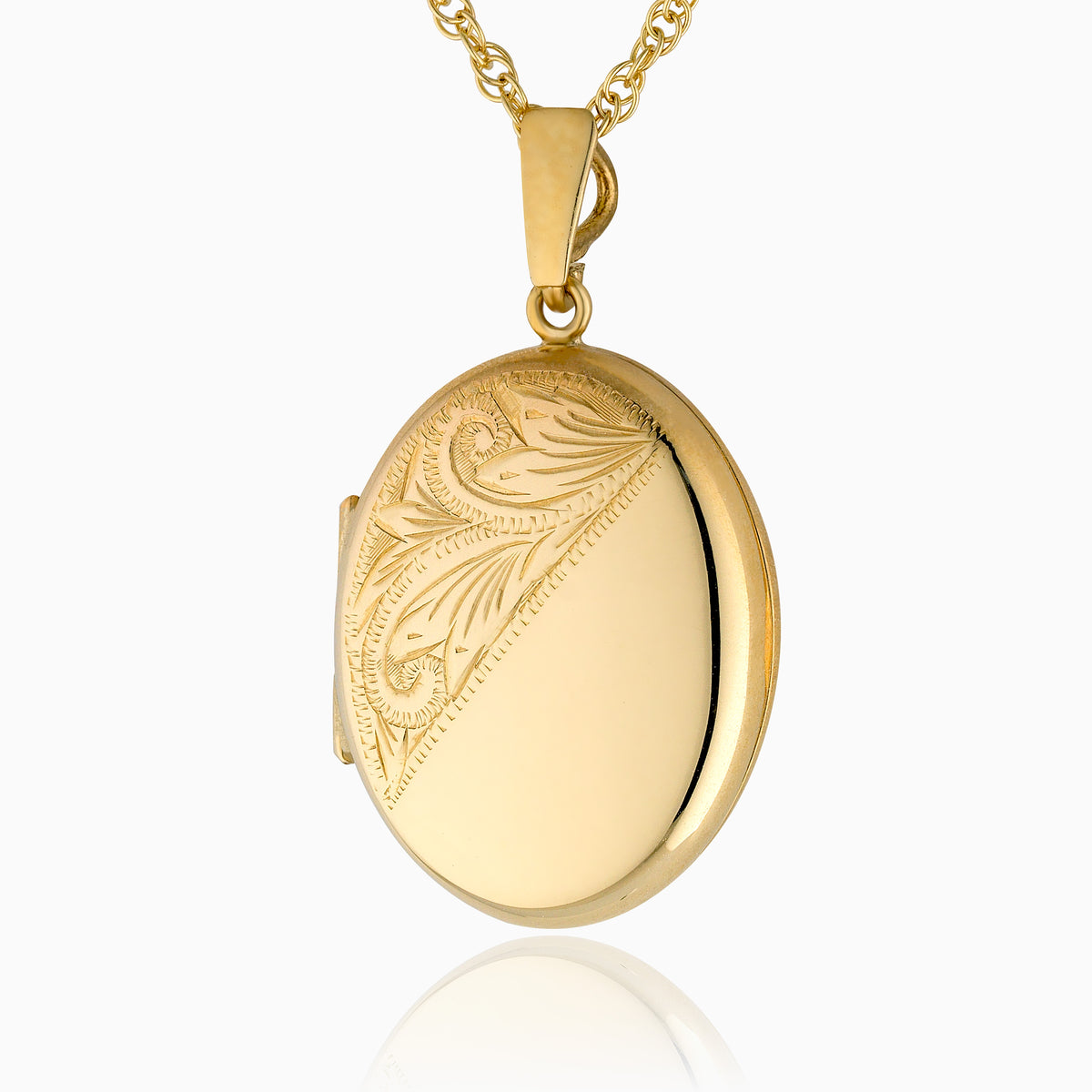 Premium Oval Foliate Design Locket