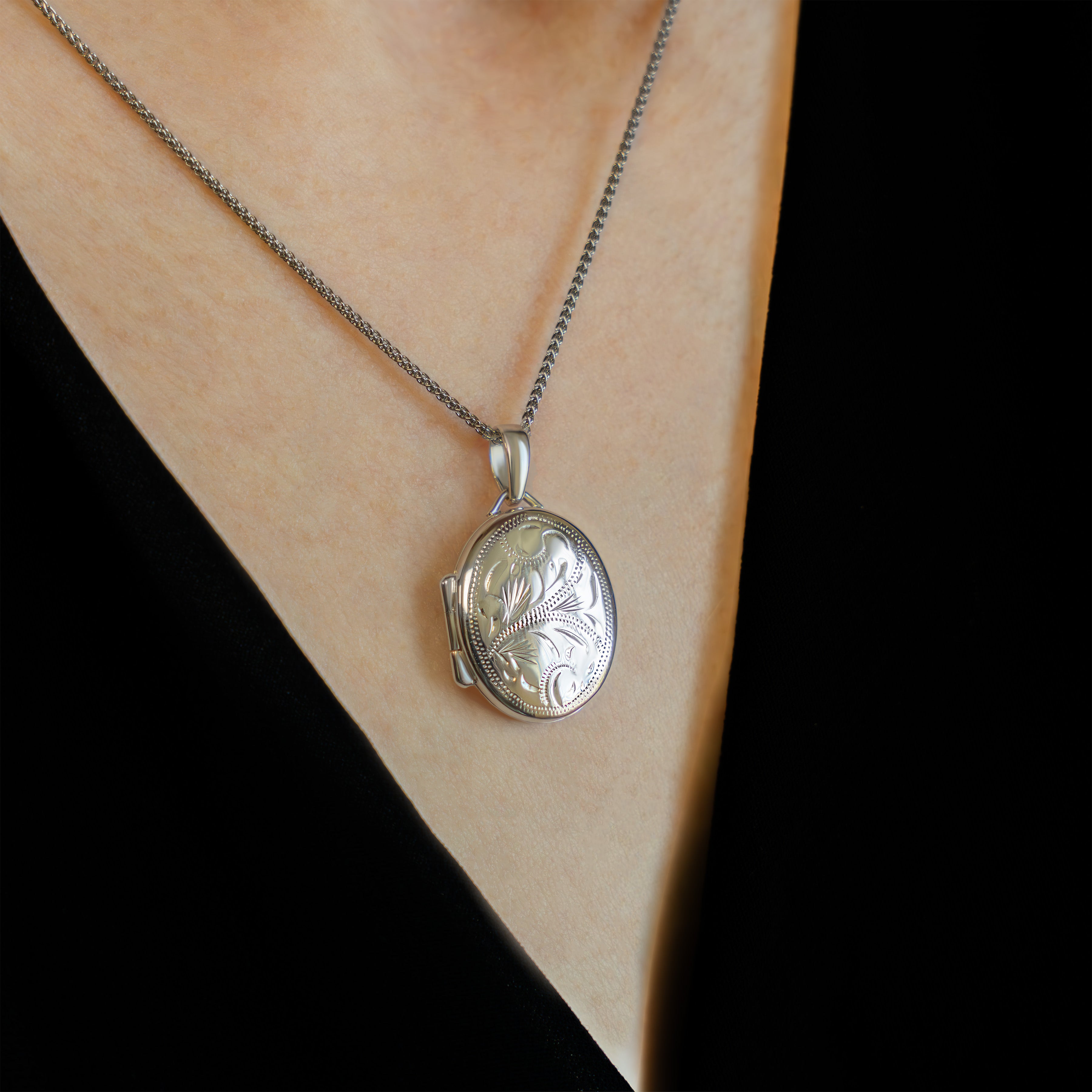 Picture Engraved Locket Necklace Photo Engraved Locket Personalzed