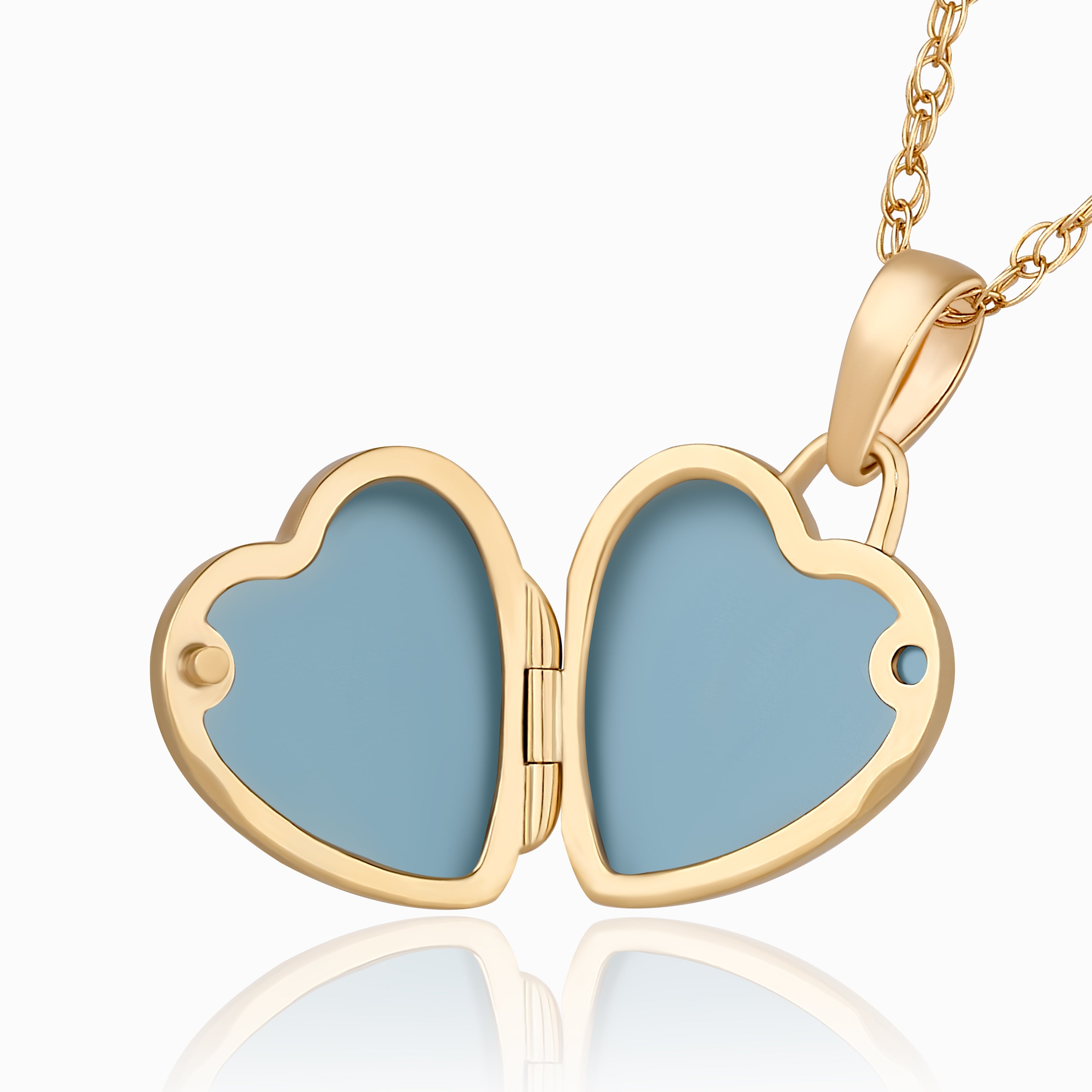 Product title: Tiny Gold and Diamond Heart Locket, product type: Locket