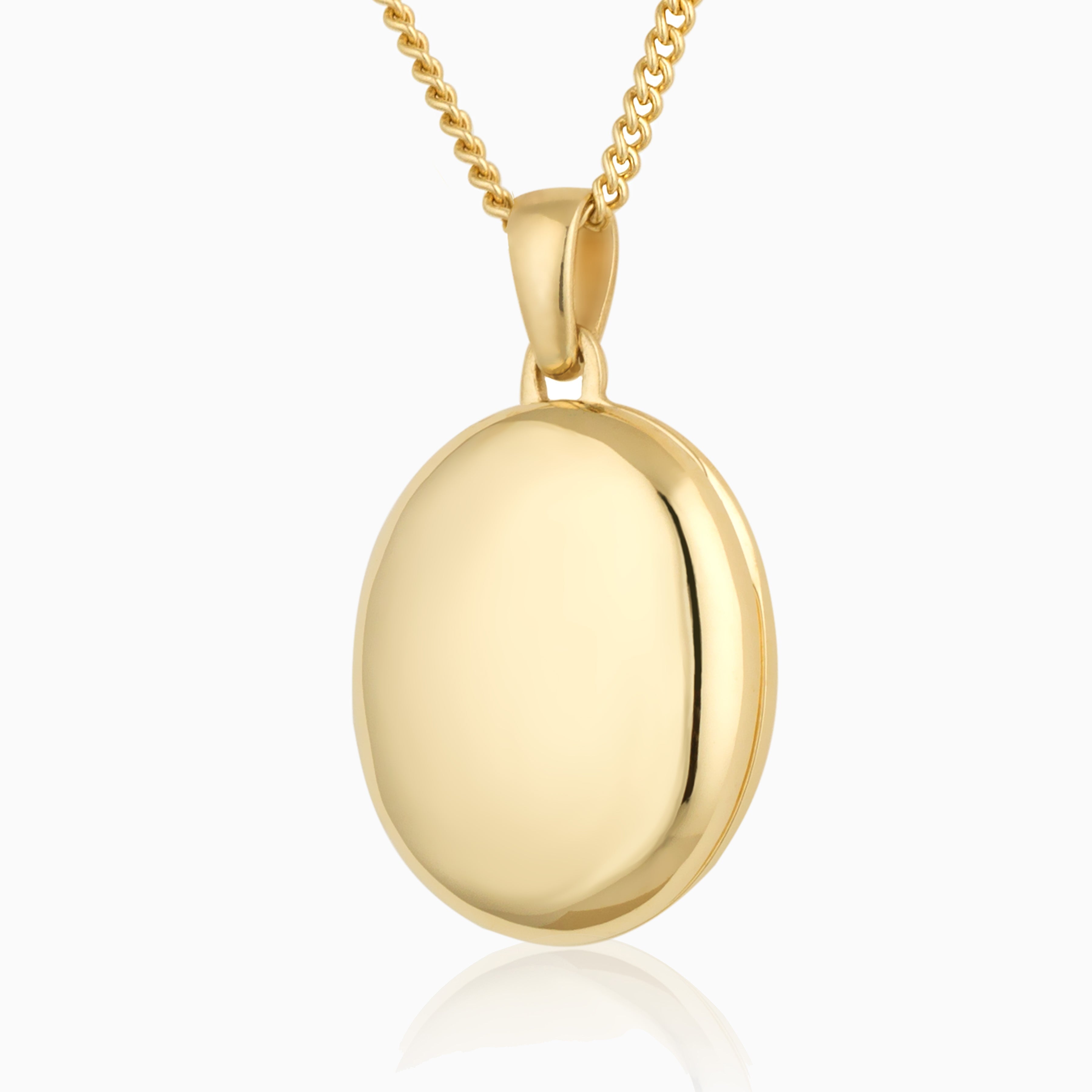 Product title: Hand Polished Gold Oval, product type: Locket
