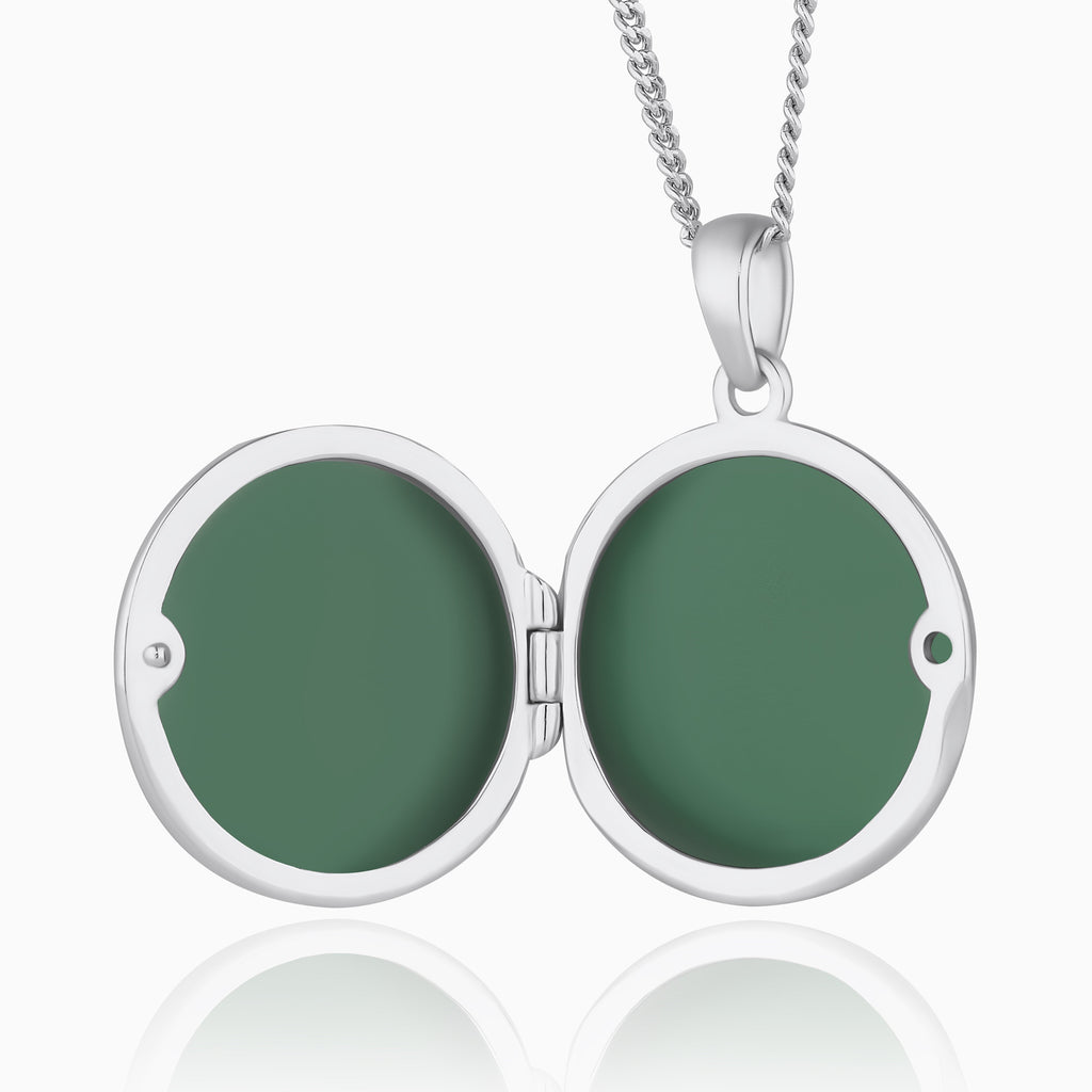 Product title: Premium White Gold Round Locket, product type: Locket