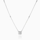 Product title: White Topaz Petite Locket Necklace, product type: Locket