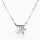 Product title: White Topaz Petite Locket Necklace, product type: Locket