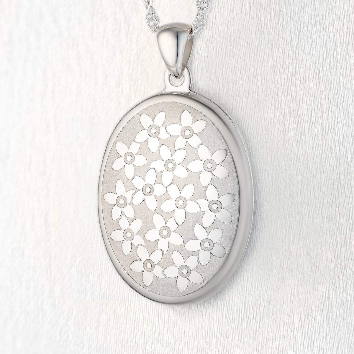 Floral Silver Locket