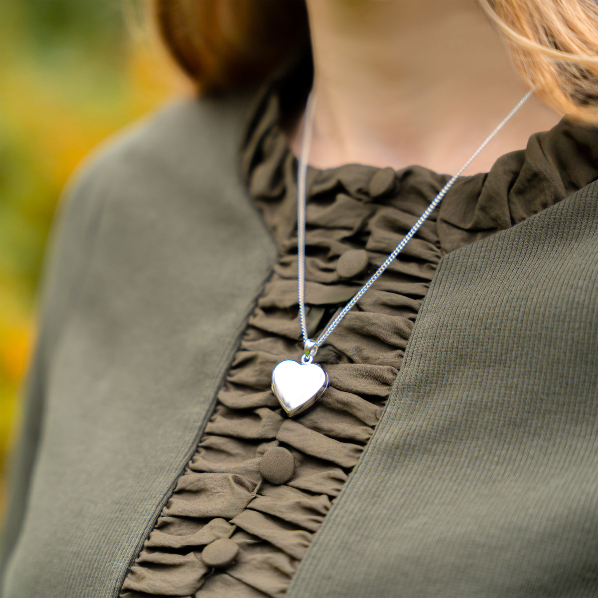 Plain Silver Heart Locket