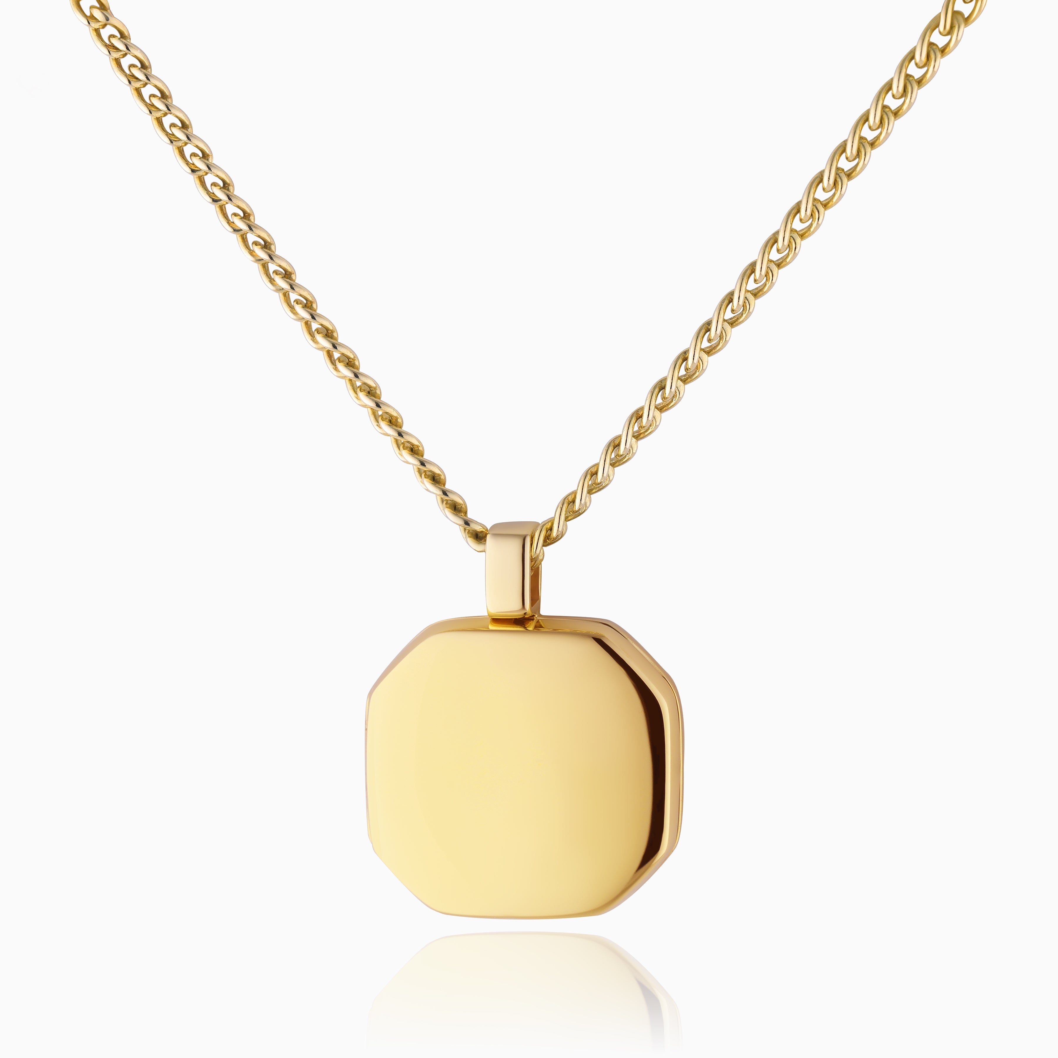 Product title: Men's Gold Octagon Locket, product type: Locket