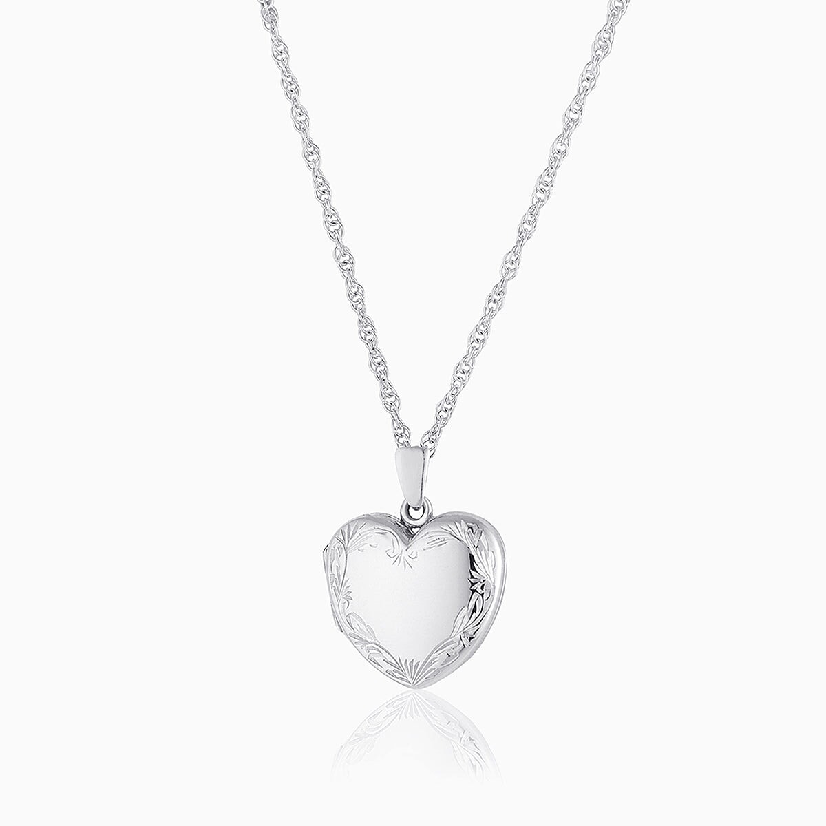 Product title: Premium Silver Engraved Heart Locket, product type: Locket