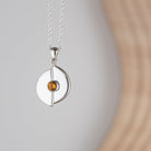 Product title: Contemporary White Gold Citrine Locket, product type: Locket