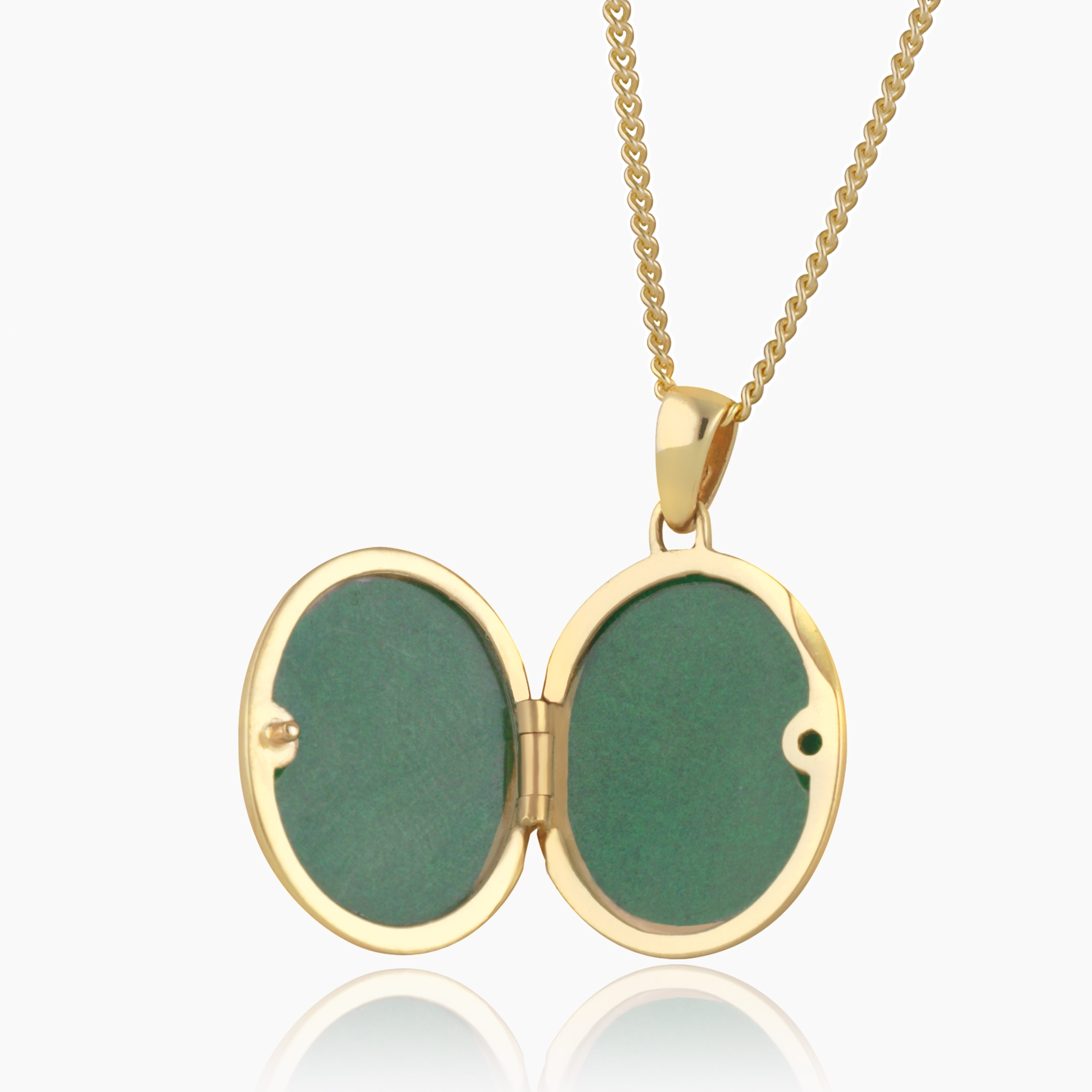 Product title: Hand Polished Gold Oval, product type: Locket