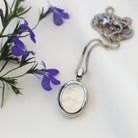 Product title: White Gold and Mother of Pearl Locket, product type: Locket