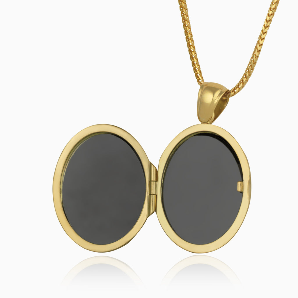 Product title: 18 ct Plain Polished Oval Locket, product type: Locket