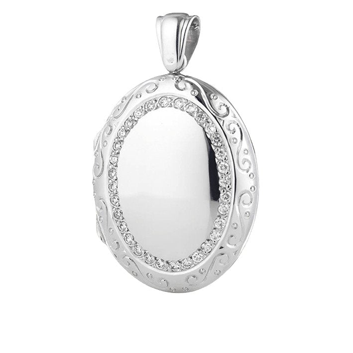 Product title: 18 ct White Gold Diamond Family Locket, product type: Locket