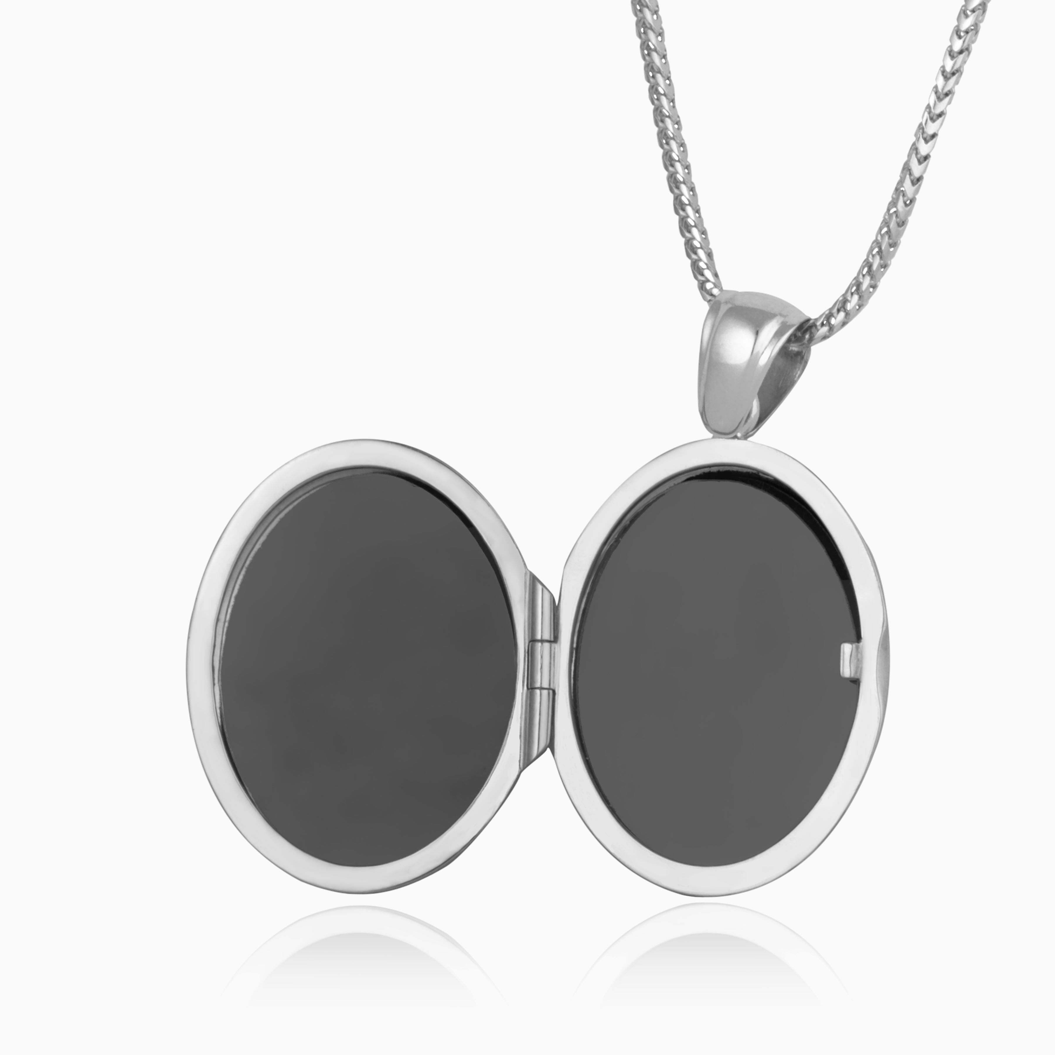 Product title: 18 ct White Gold Oval Locket, product type: Locket