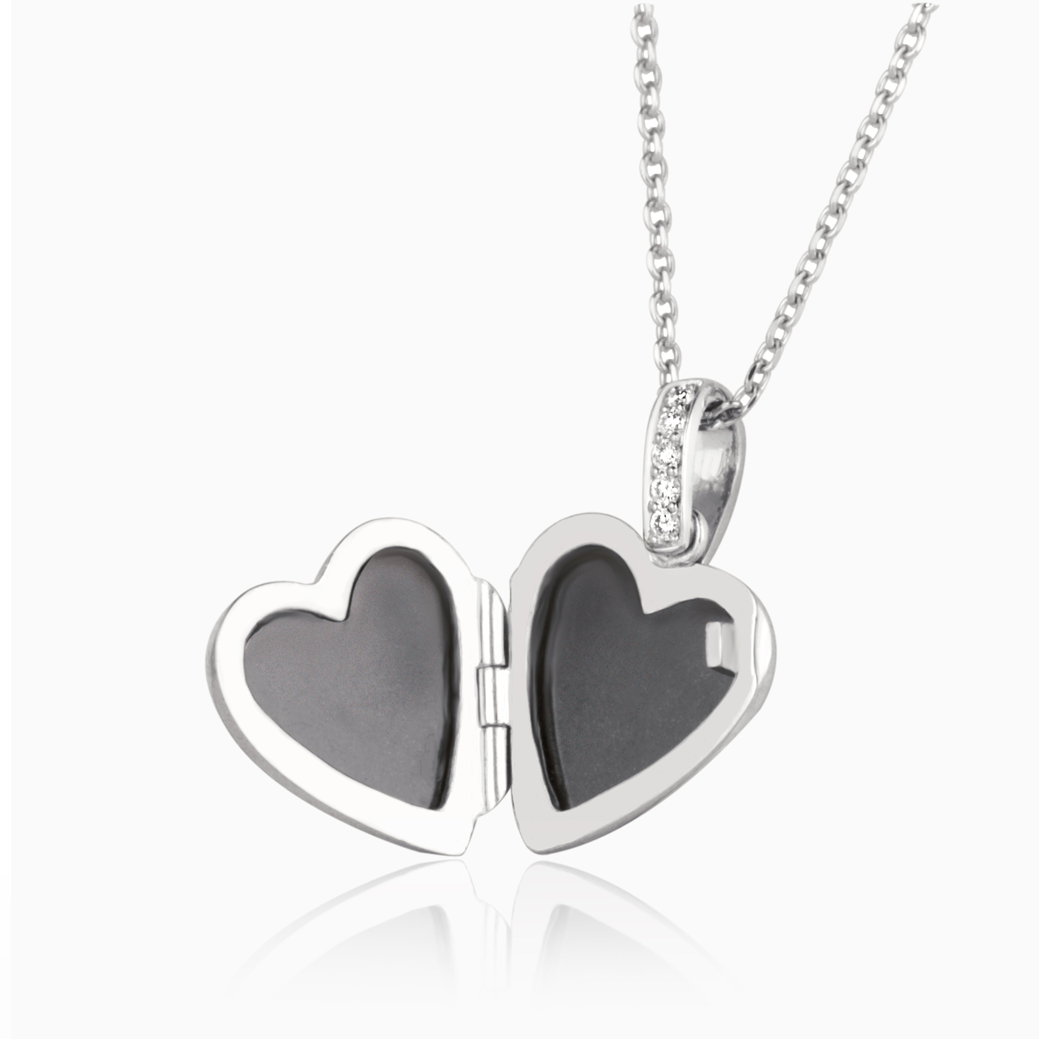 Product title: Petite Platinum Heart Locket, product type: Locket