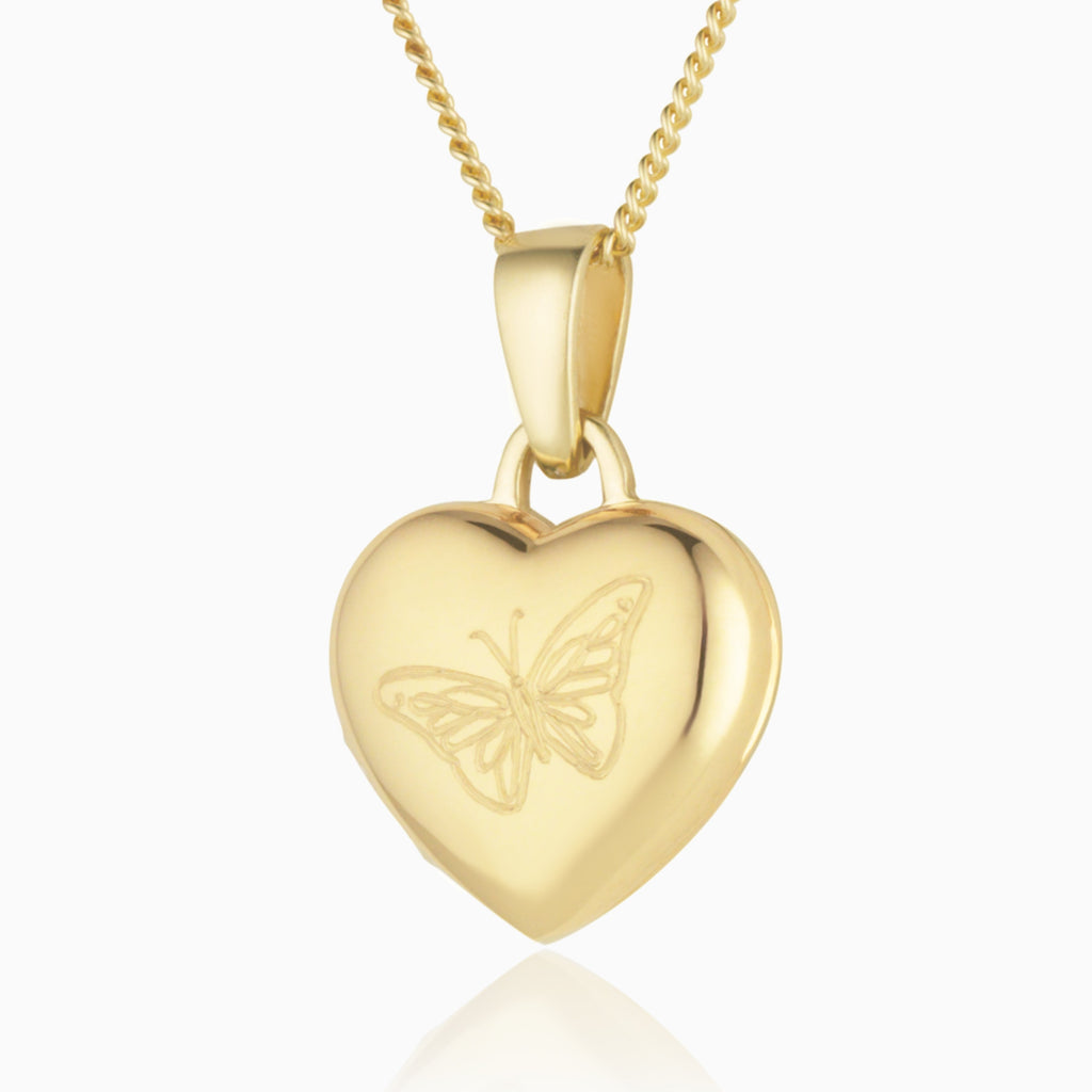 Product title: Tiny Gold Butterfly Locket, product type: 