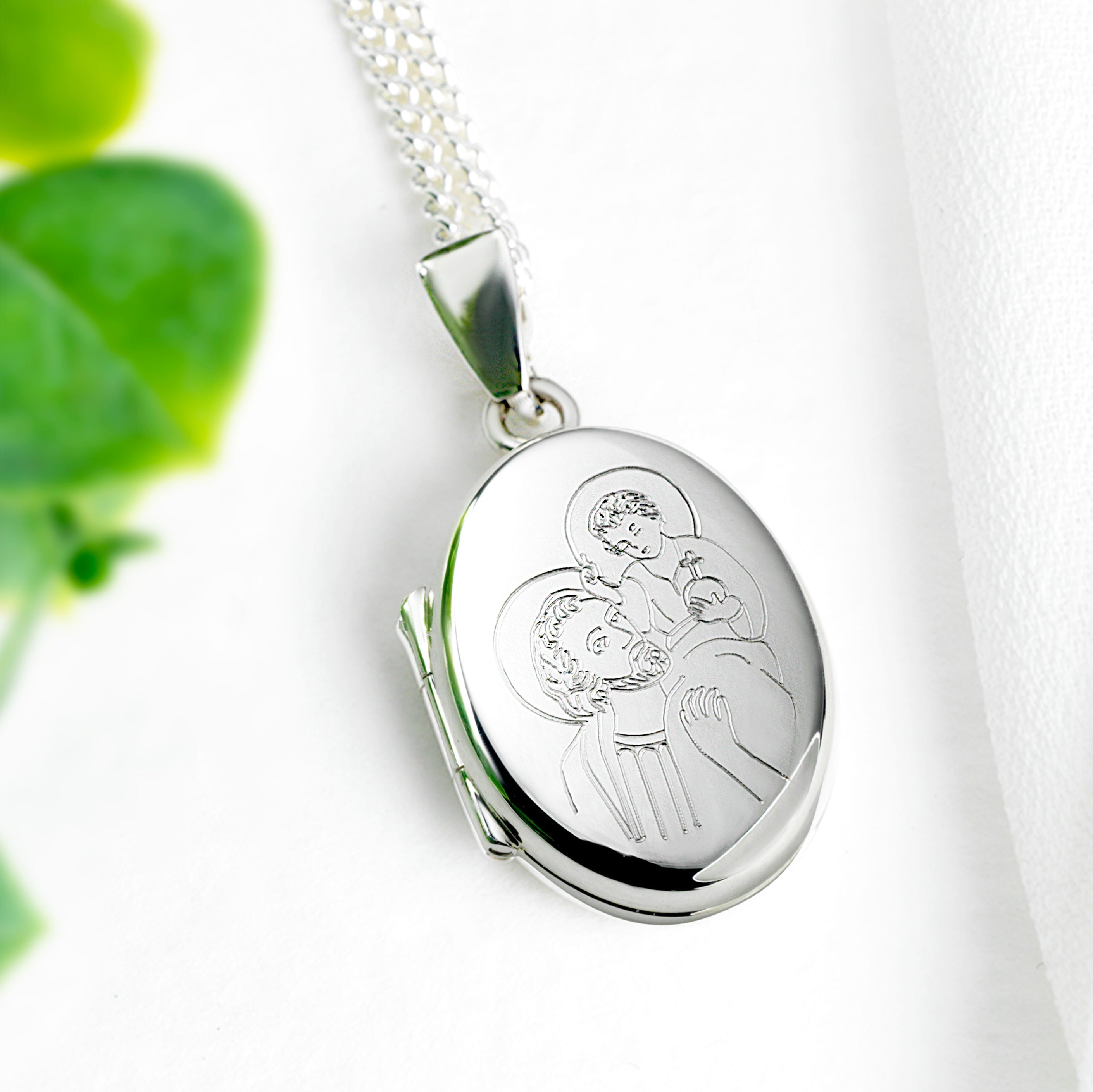 Saint christopher locket Clearance