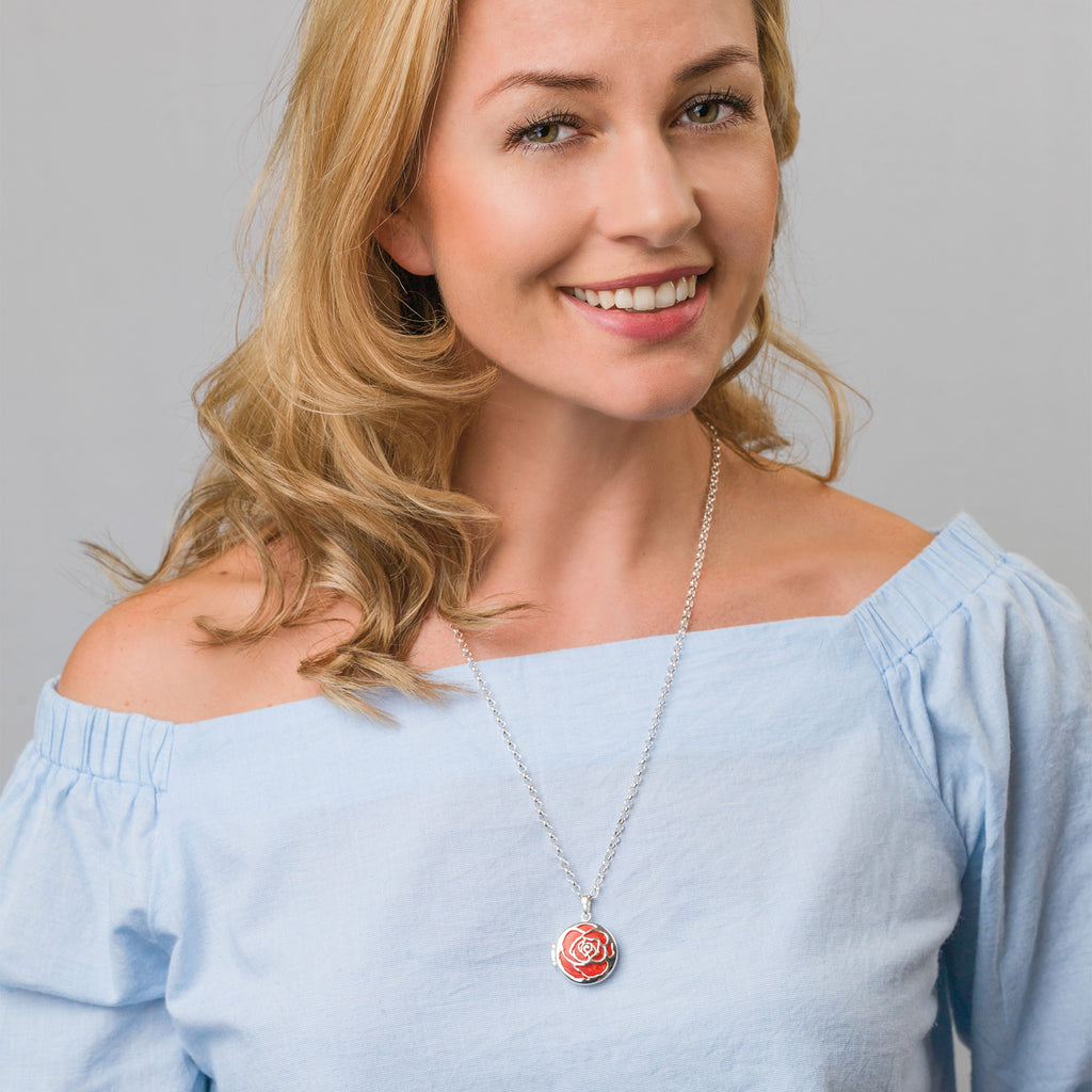 Product title: Coral Rose Locket, product type: Locket