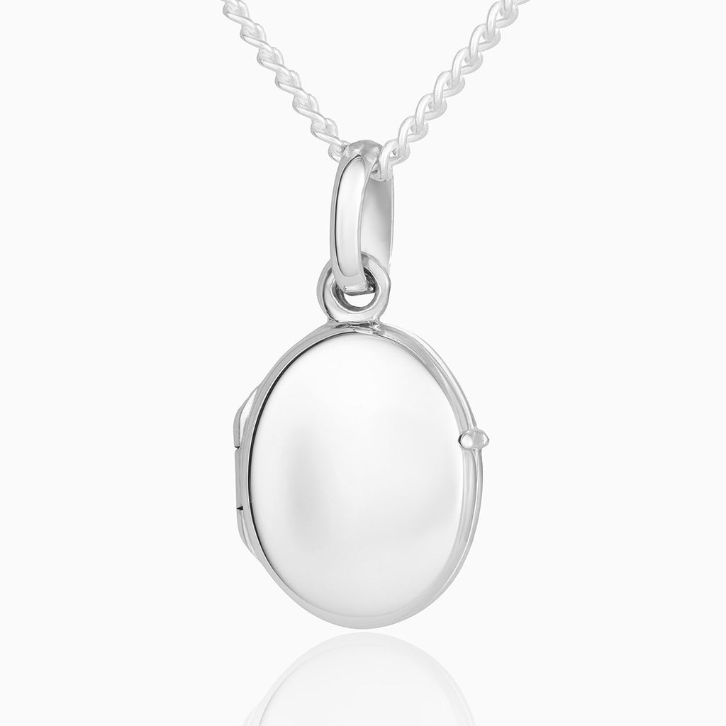 925 sterling silver tiny oval locket