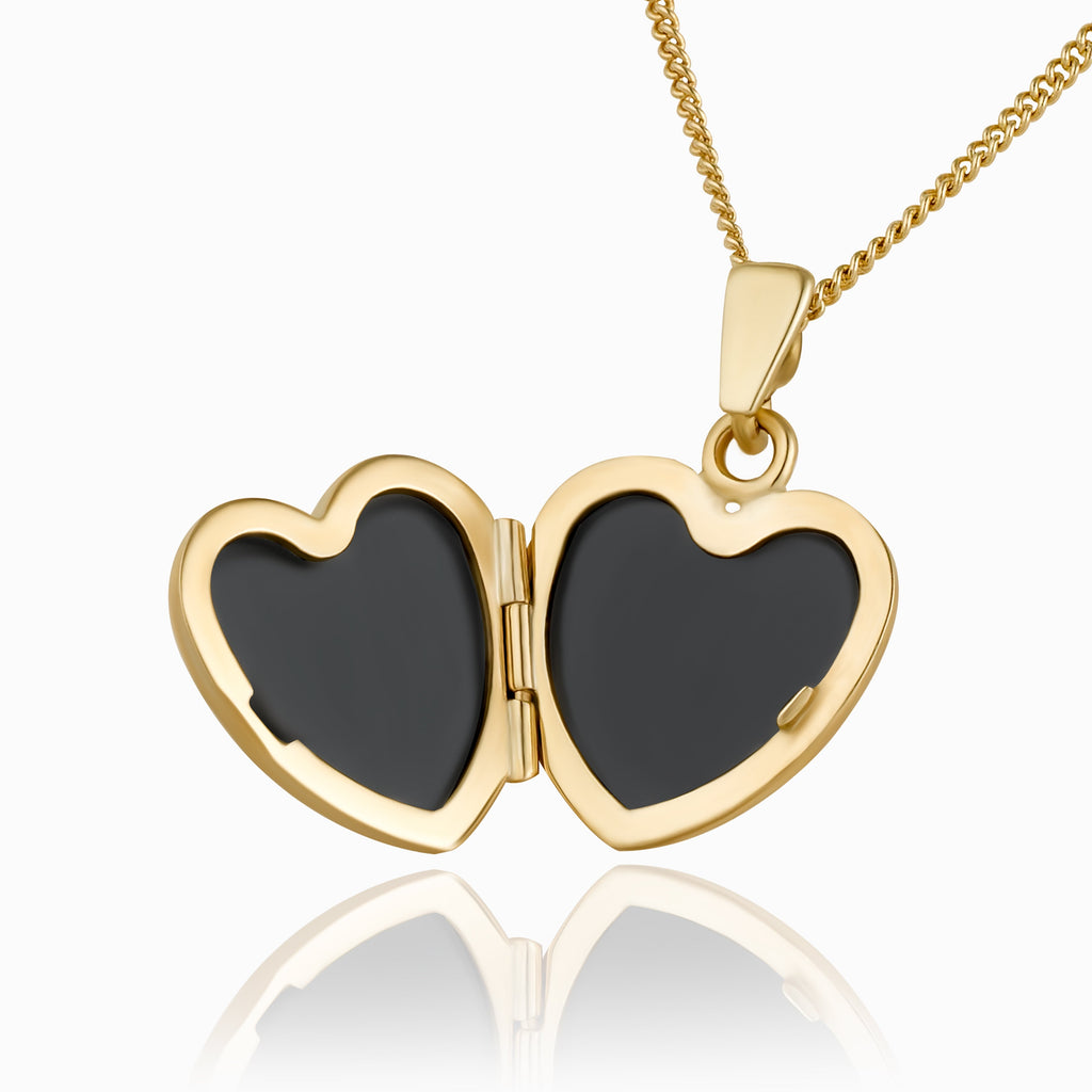 Product title: Hand Polished Gold Petite Heart, product type: Locket
