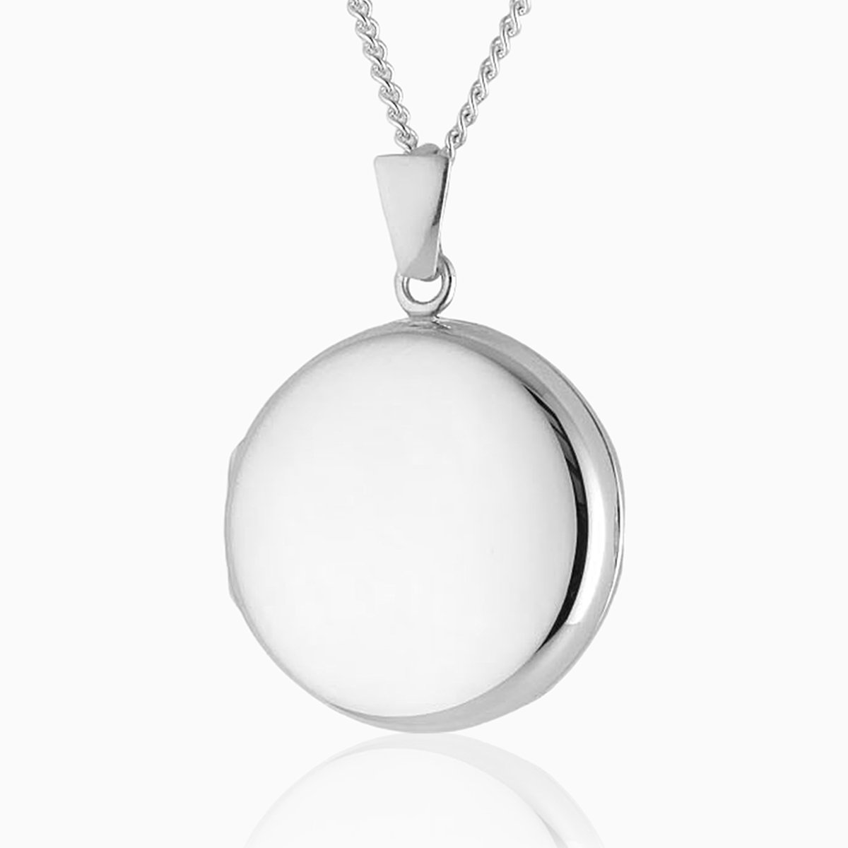 925 sterling silver plain round locket