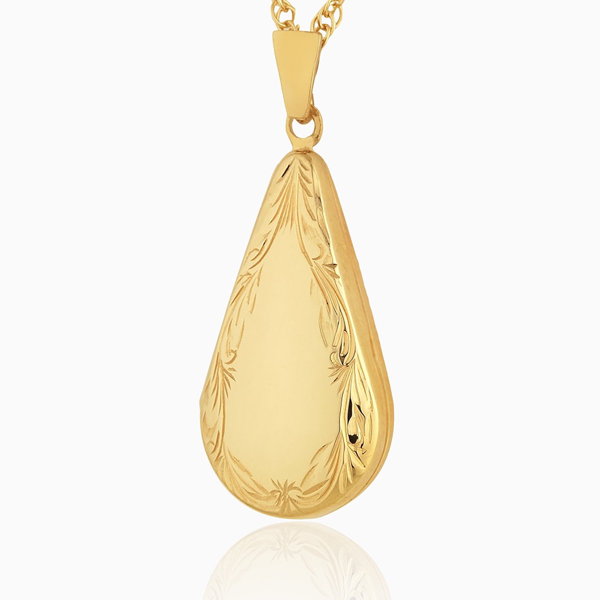 Locket Border Hand Engraved Gold Slim Border Locket – The Locket Tree