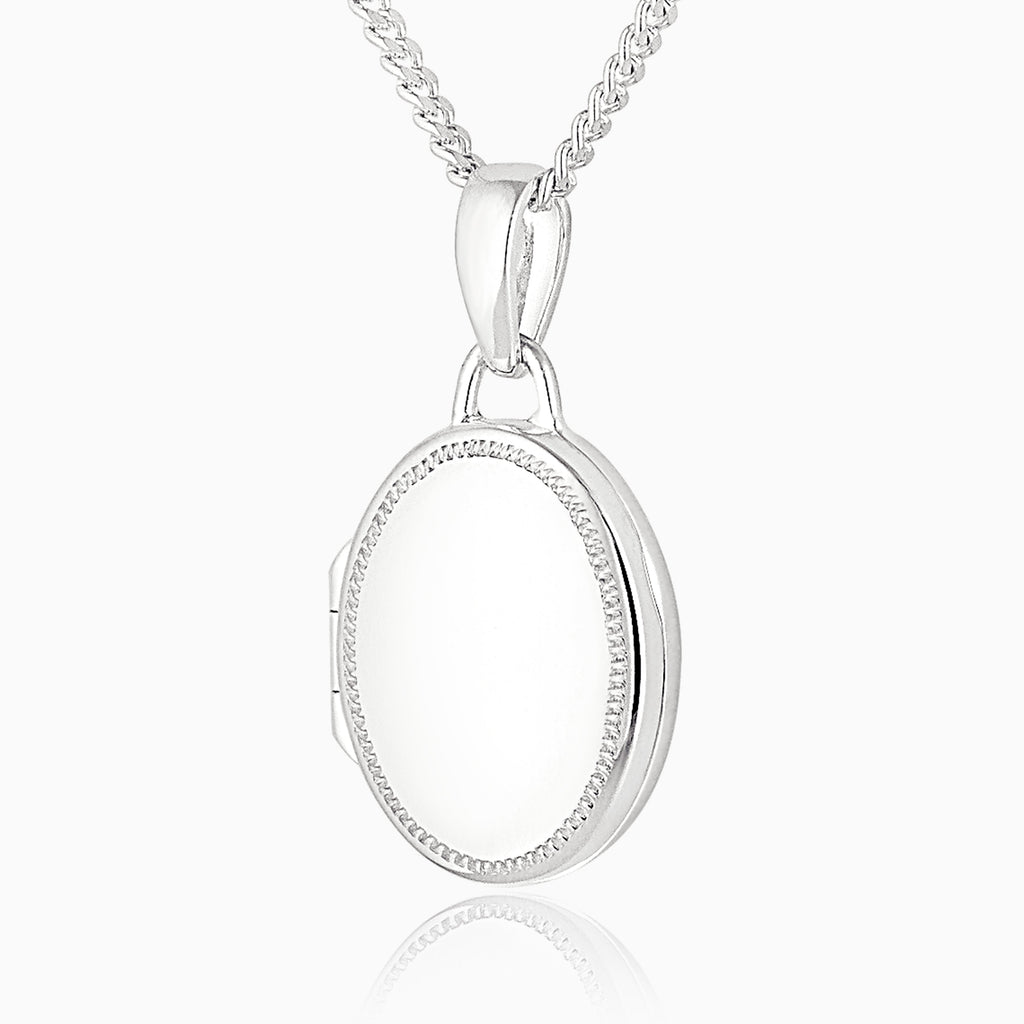 Product title: Petite Riddle-Edged Oval Locket, product type: 