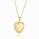 Product title: Foliate Gold Heart Locket, product type: Locket