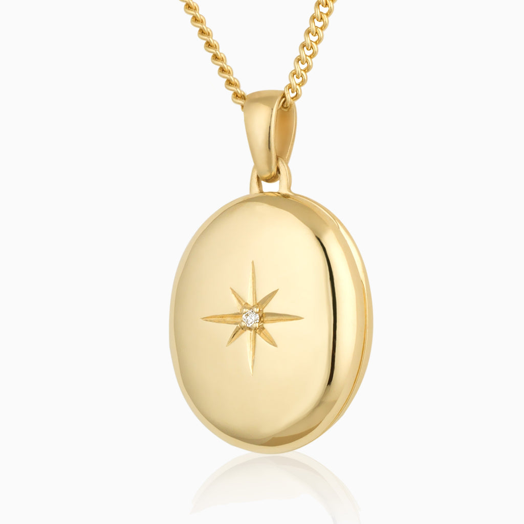 Product title: Premium Gold and Diamond Oval Locket, product type: Locket